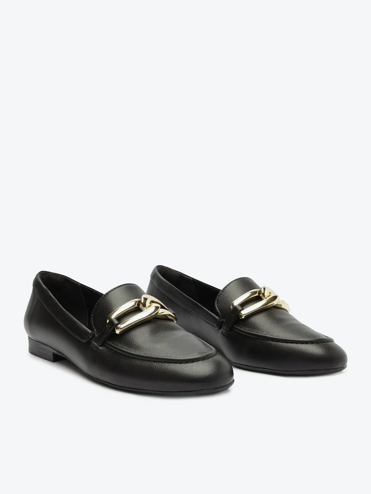 Mocassim Bridão Entrelaçado Preto