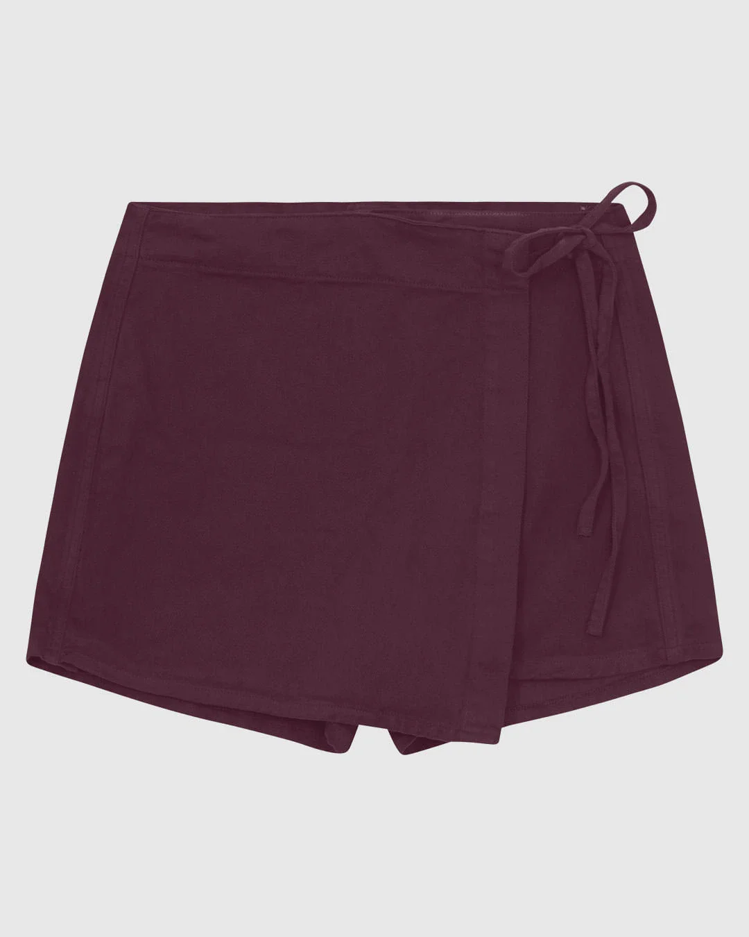 Shorts Saia Feminino Detalhe Amarração Em Sarja 100% Algodão - ENFIM
