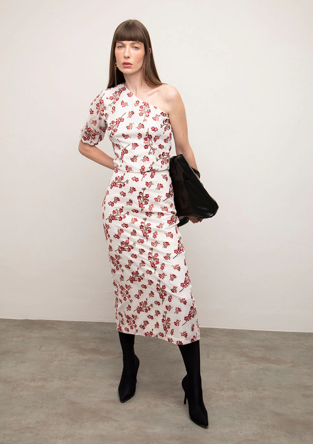 Saia Iódice Reta Alta Midi Off White