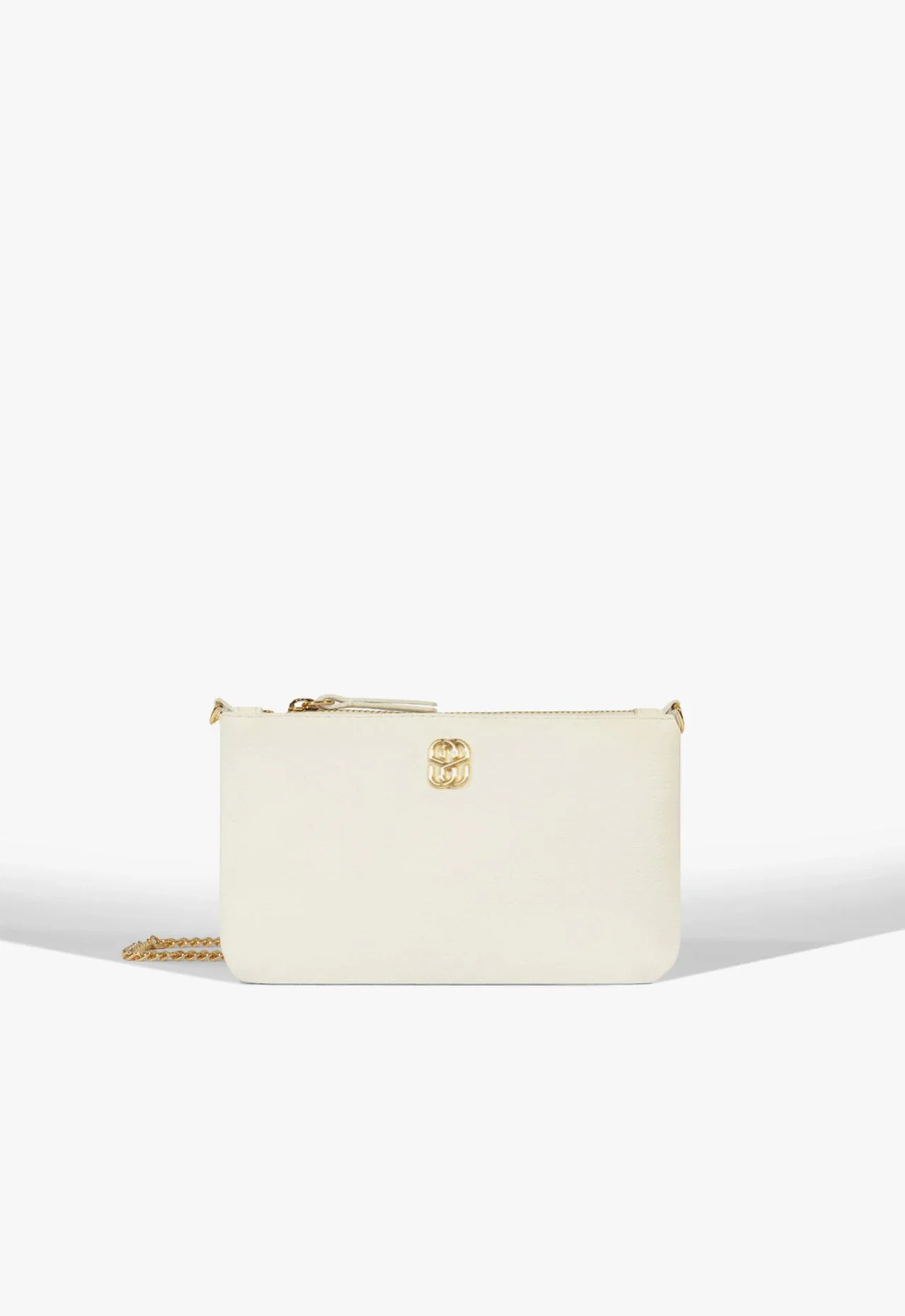 Bolsa Clutch Jennie Pequena Couro Branca