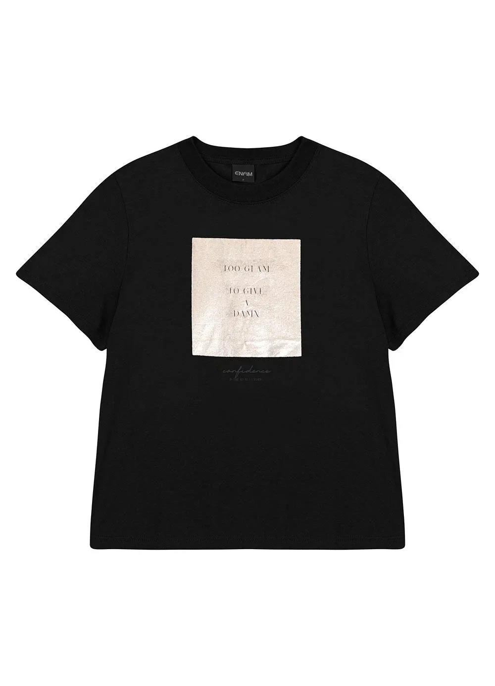 Enfim - Camiseta Slim Confidence Preto