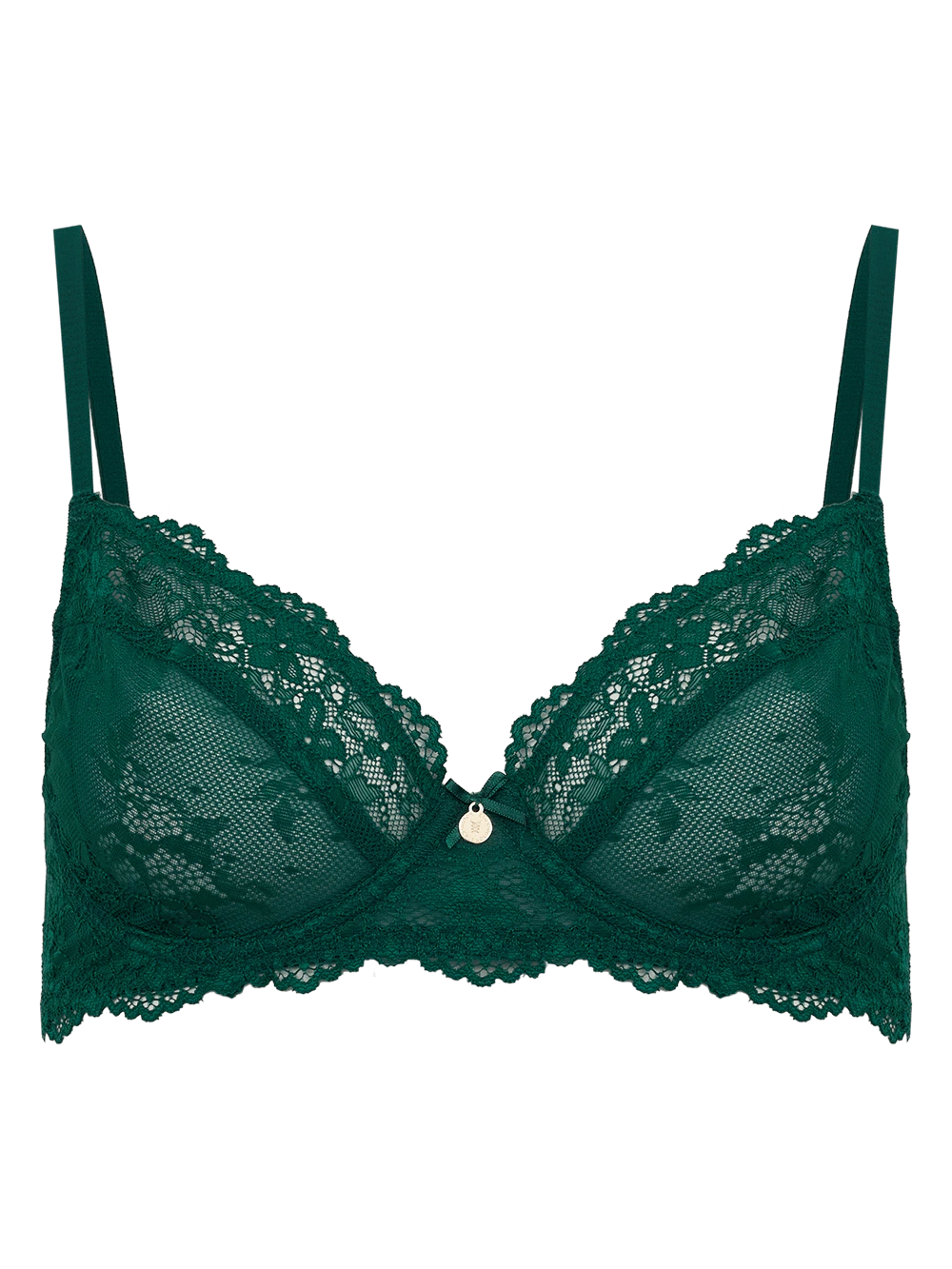 Sutiã Cobertura Total Microfibra e Renda Première Verde Evergreen