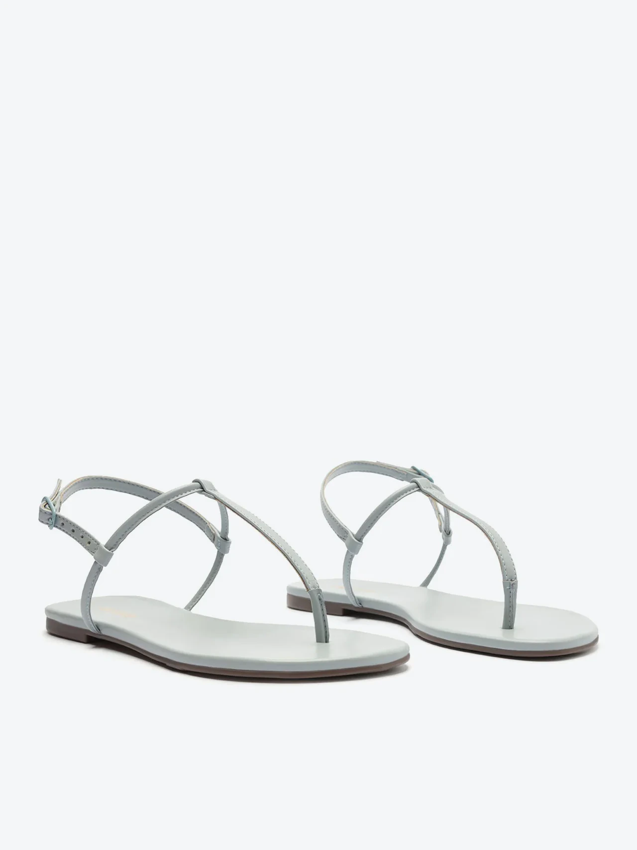 Sandália Rasteira Slim Azul Céu