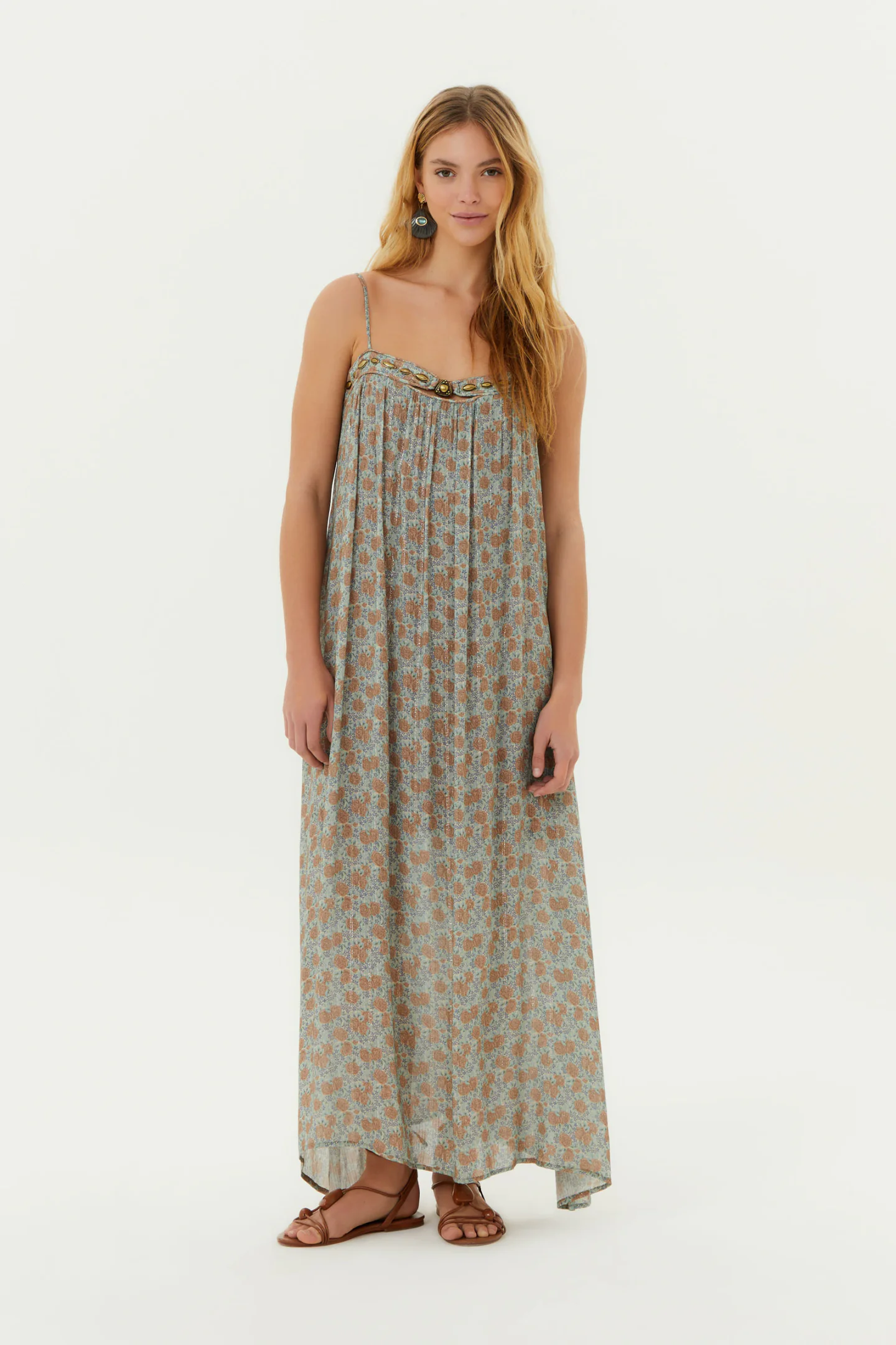 Vestido Midi Estampa Greeny