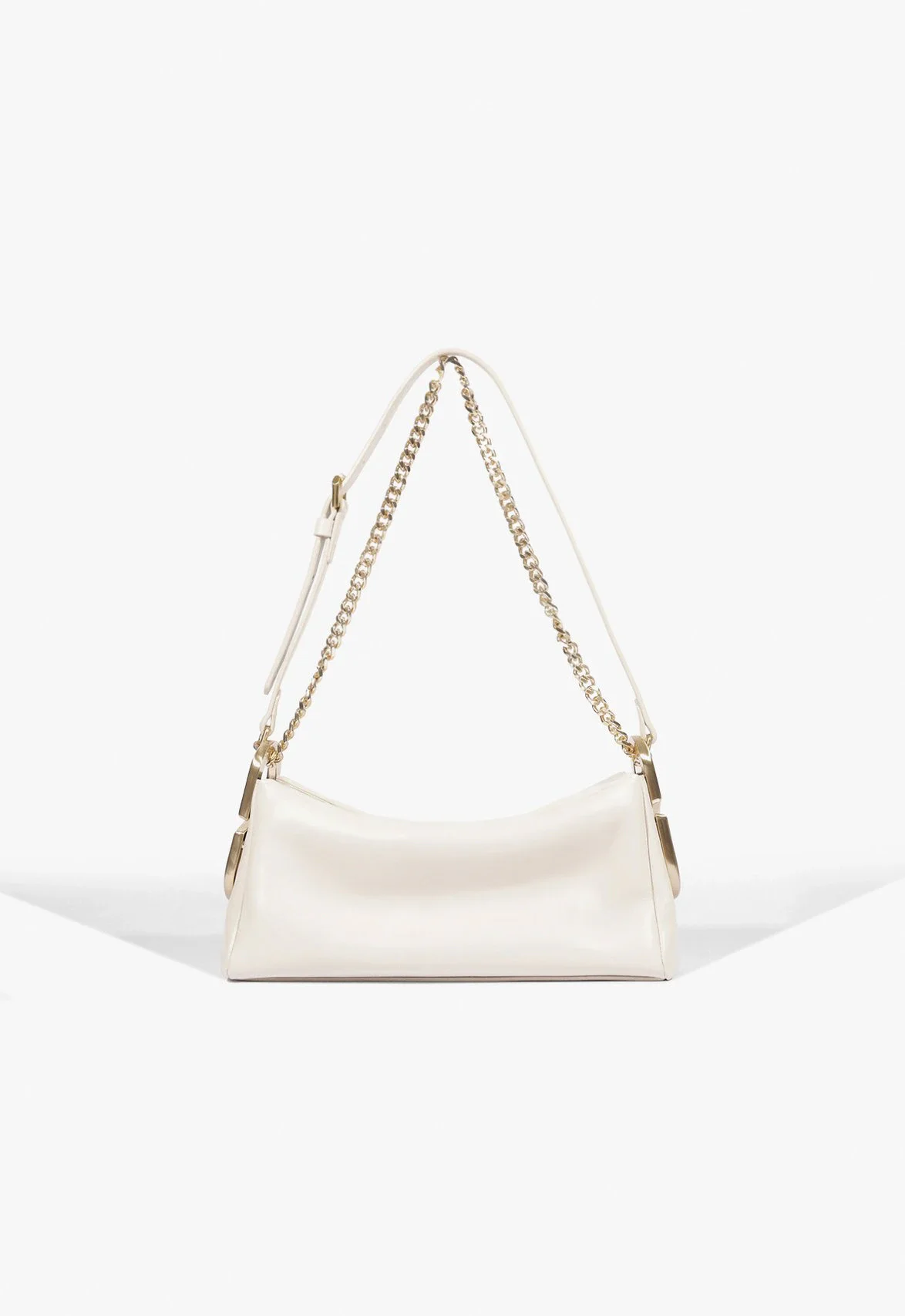 Bolsa Shoulder Sense Pequena Couro Branca