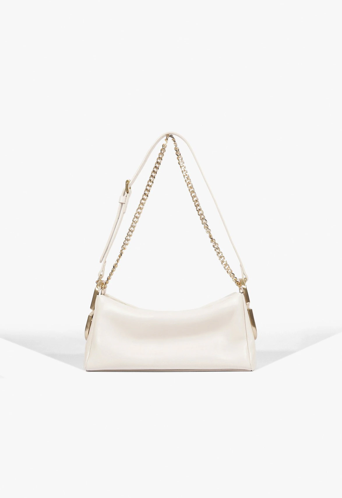 Bolsa Shoulder Sense Pequena Couro Branca