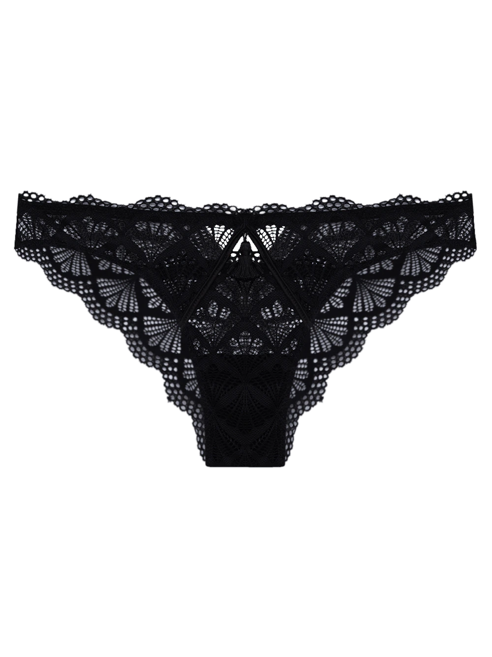 Calcinha Biquíni Renda Cirque Preto