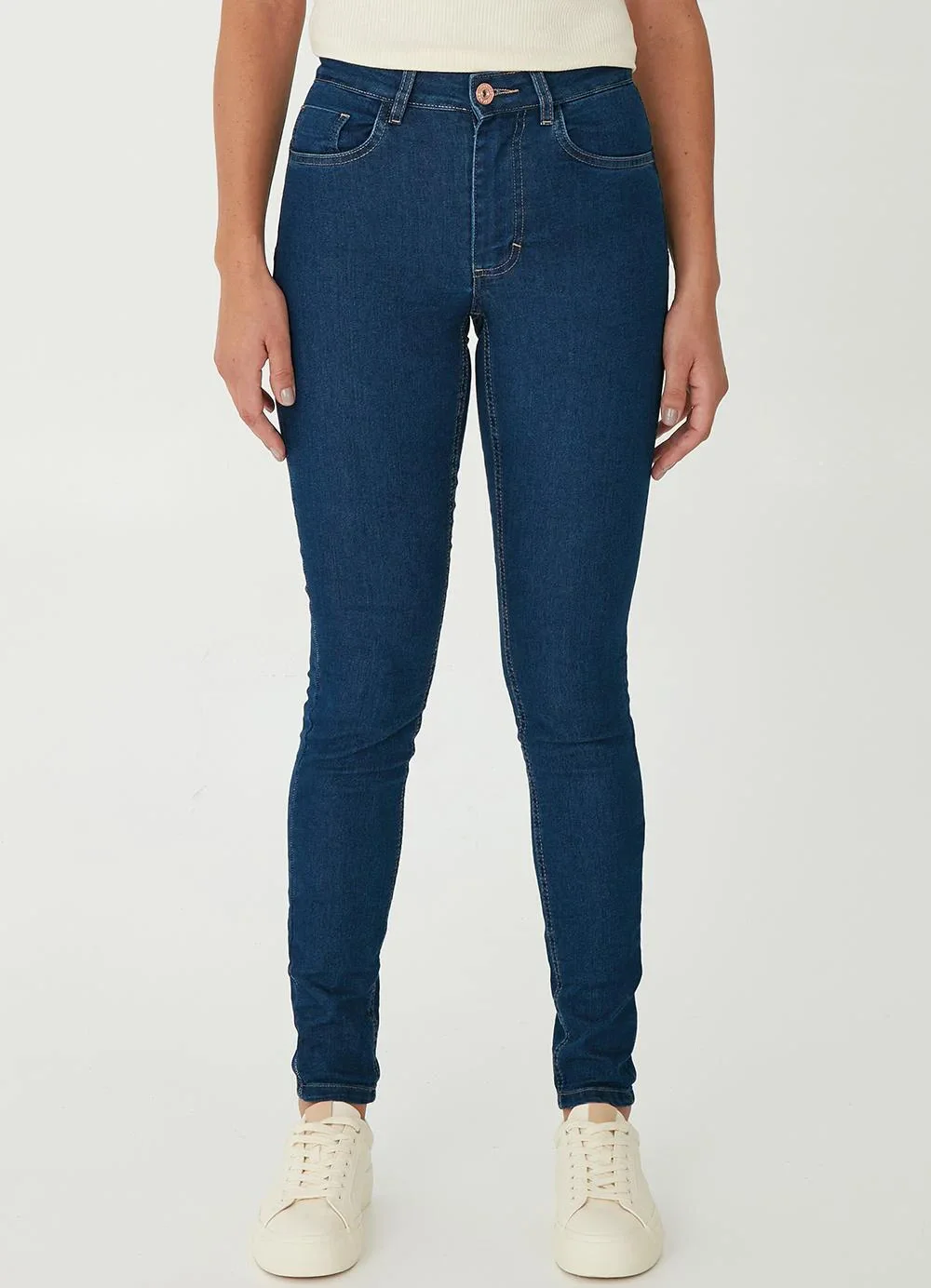 Malwee - Calça Skinny Push Up Jeans Azul