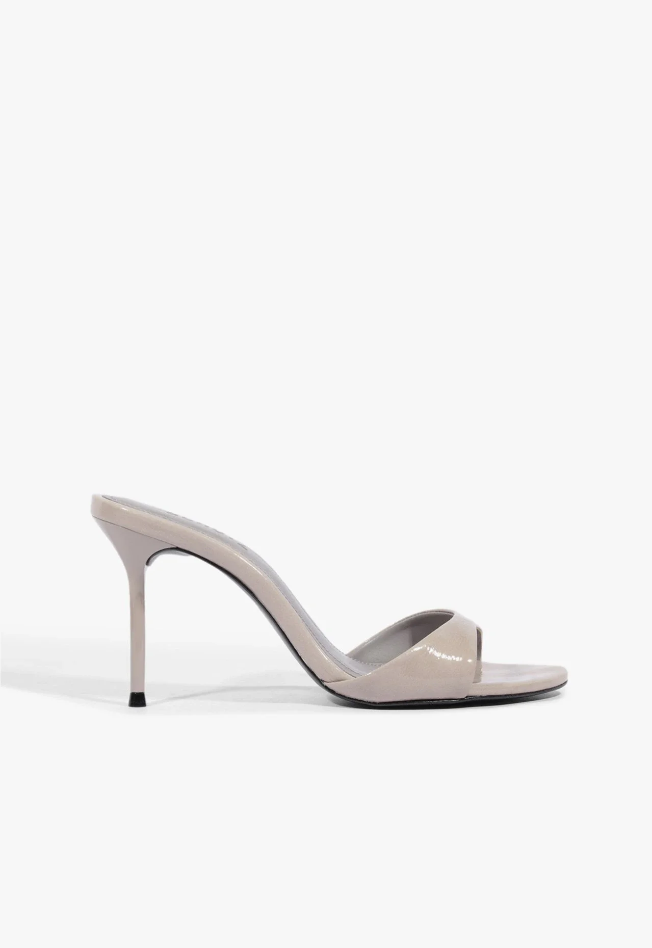 Tamanco Mule Sally Couro Cinza
