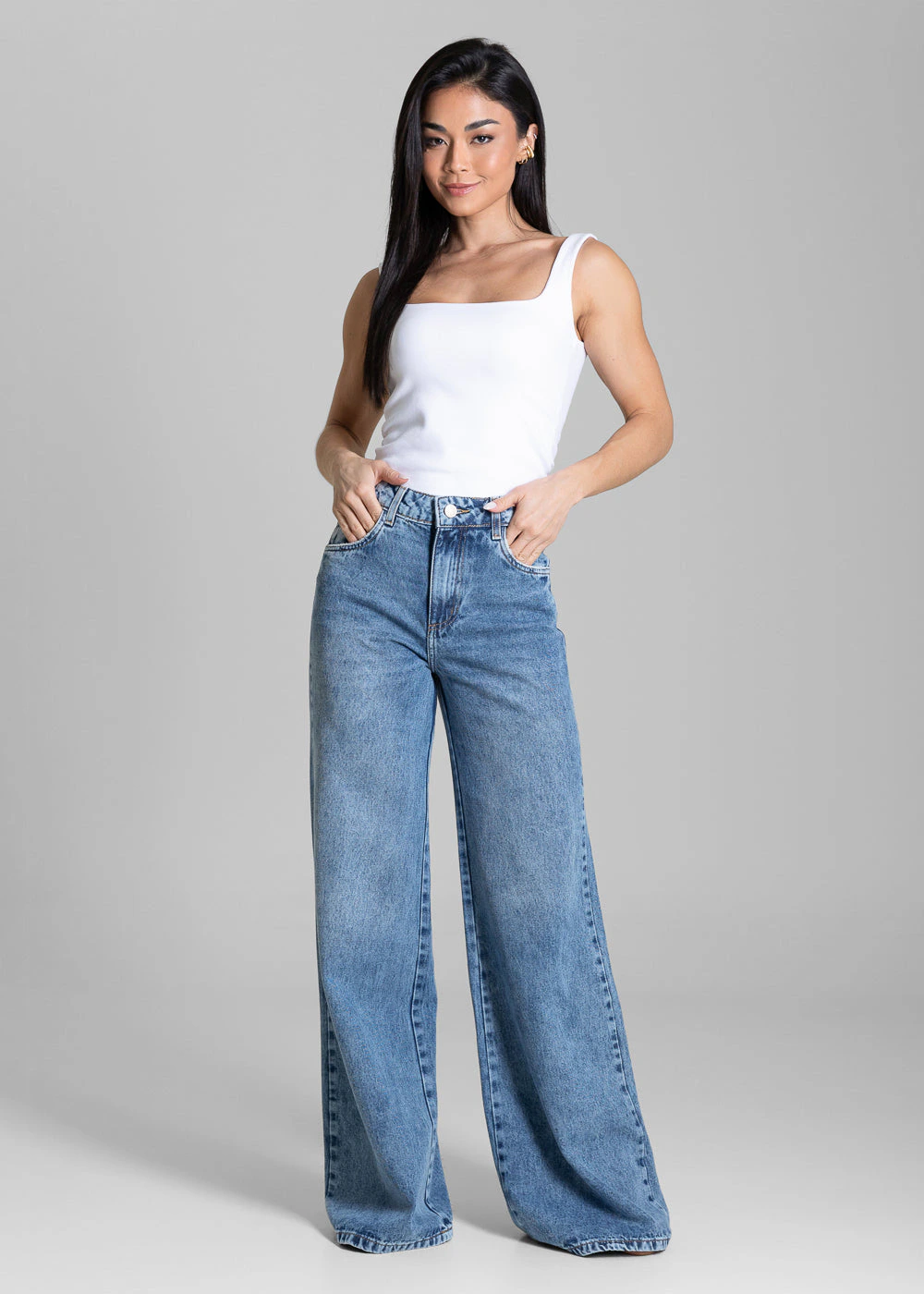 Calça Jeans Sawary Wide Leg - 284261 AZUL