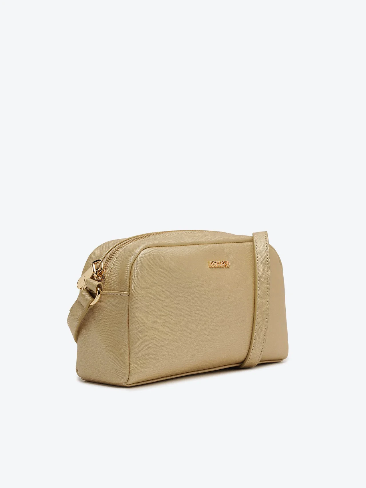 Bolsa Tiracolo Pequena Lisa Dourada