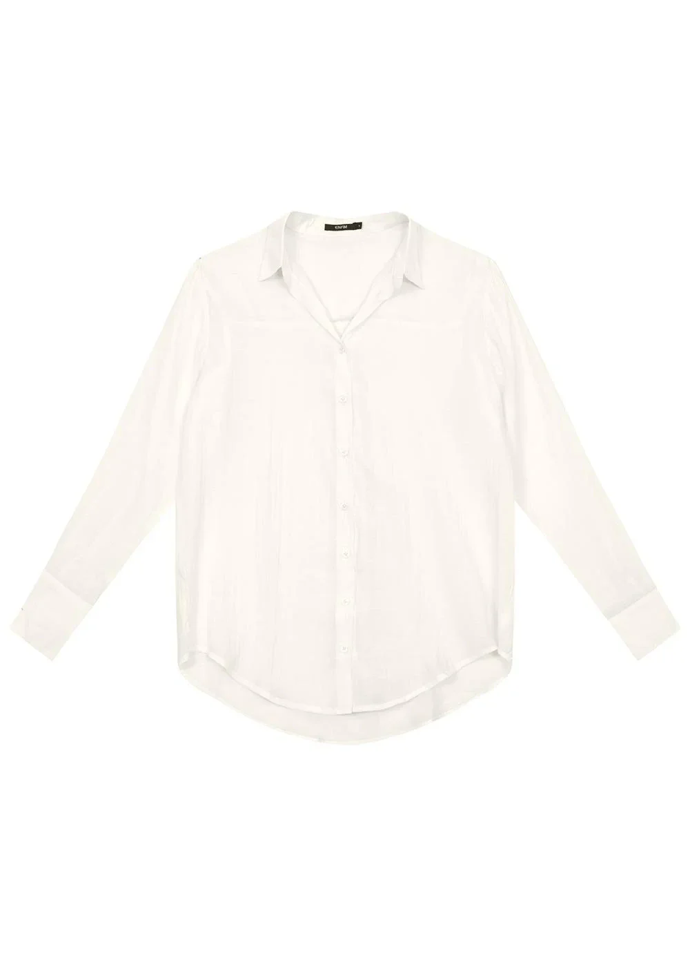 Enfim - Camisa Feminina em Liocel Off White