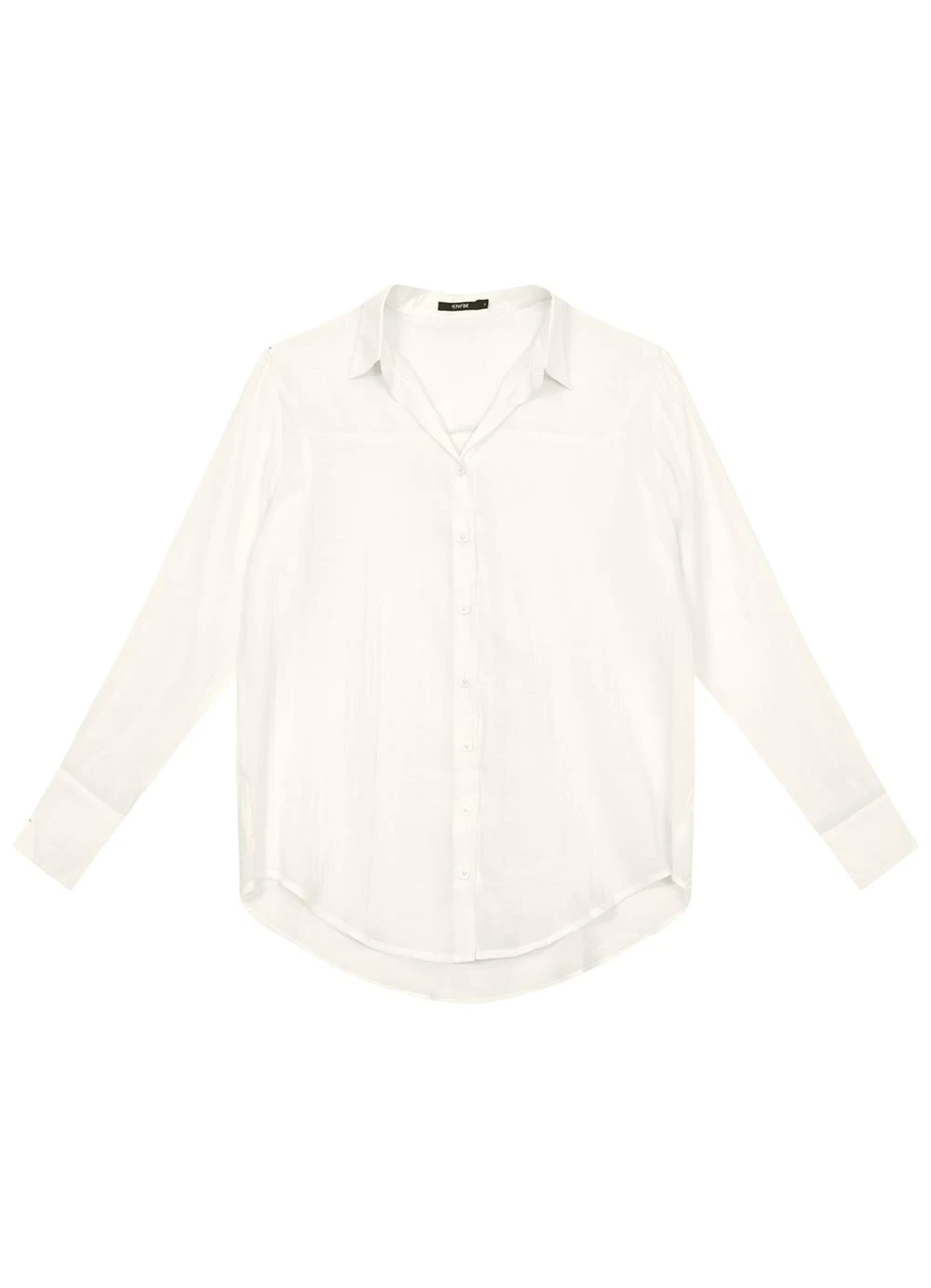 Enfim - Camisa Feminina em Liocel Off White