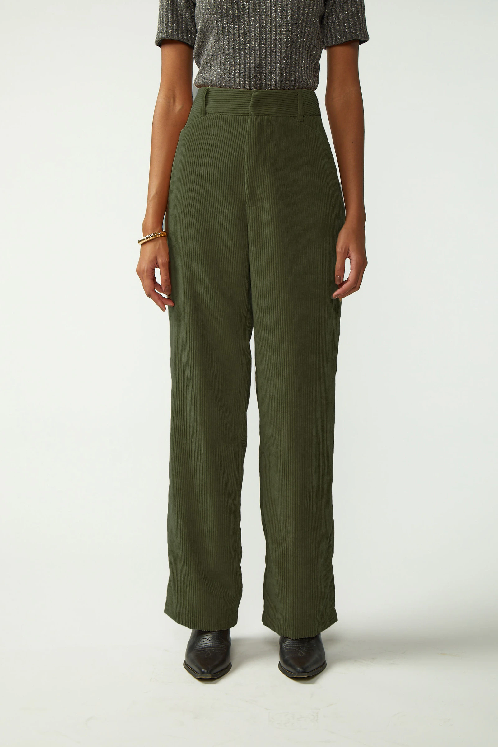 Calça Zinco Reta Alta Verde