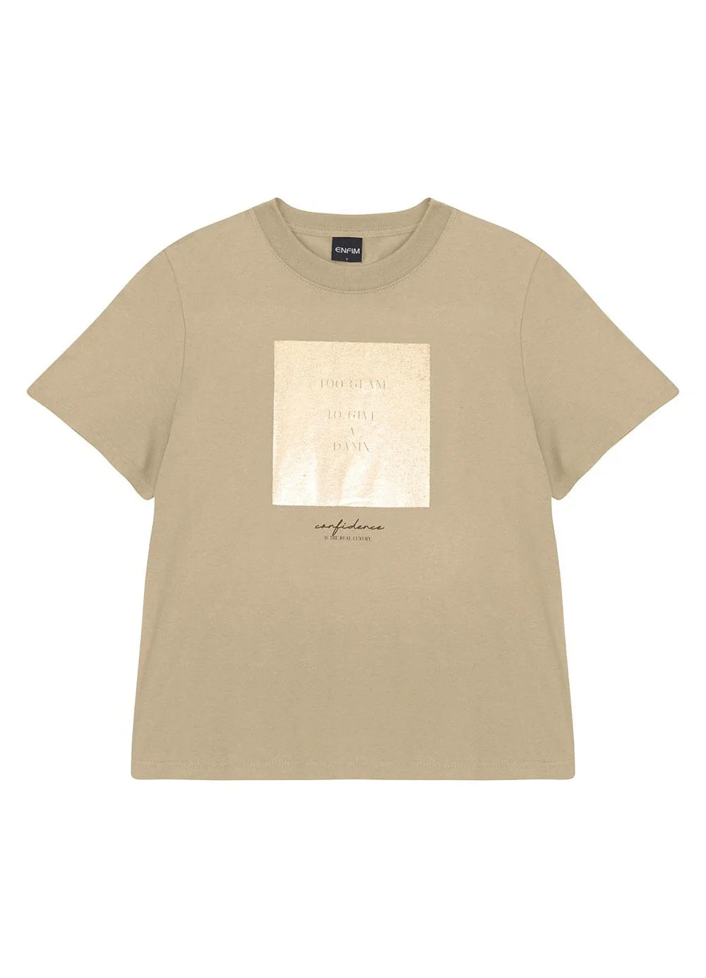Enfim - Camiseta Slim Confidence Bege