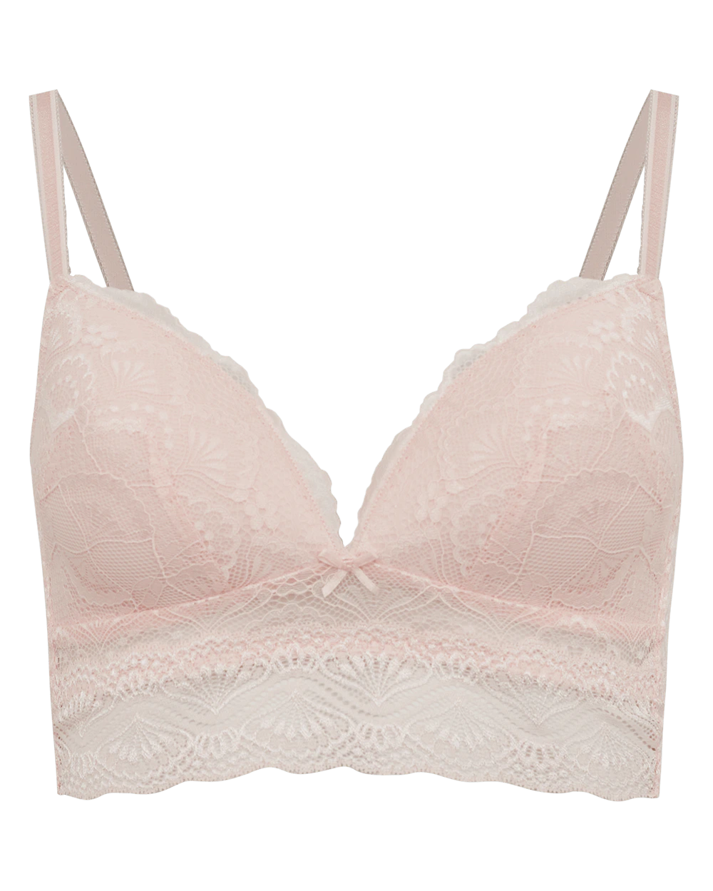 Sutiã Triângulo Bojo Renda Shiny Love Rosa Potpourri