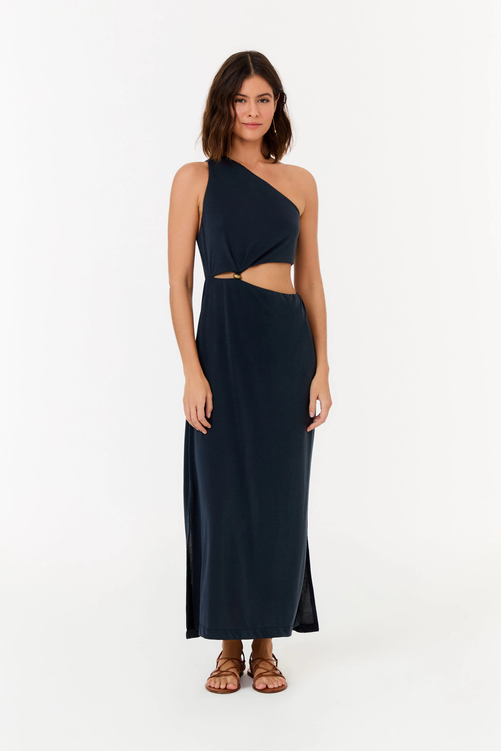 Vestido Ombro Só Metal