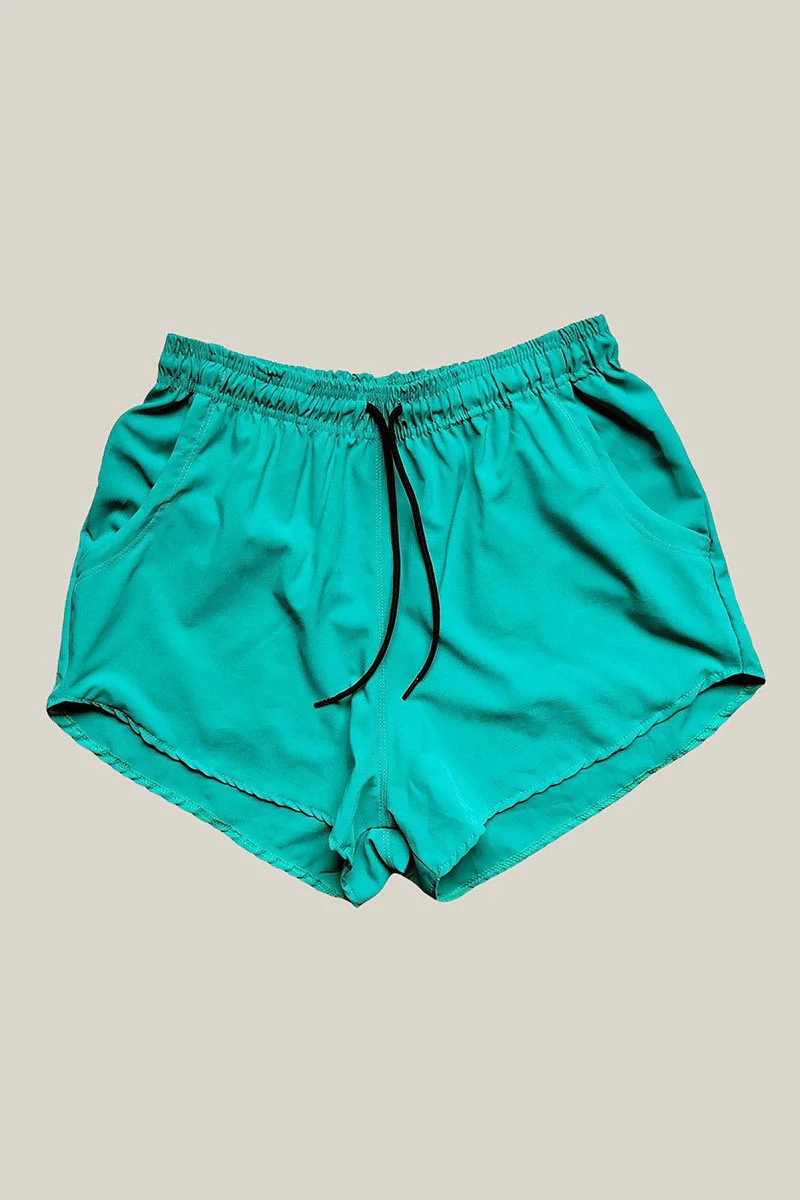 Shorts Praia Feminino Verde Elastano Premium WSS Brasil