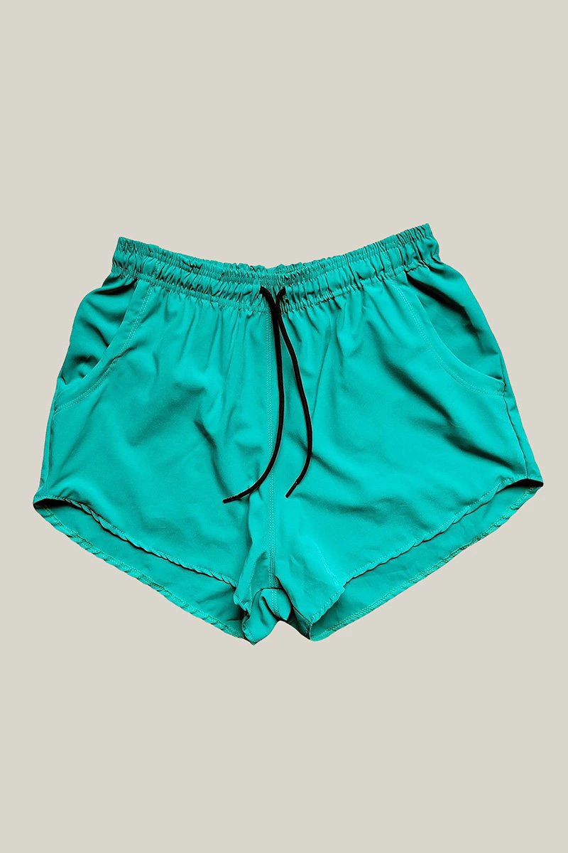 Shorts Praia Feminino Verde Elastano Premium WSS Brasil