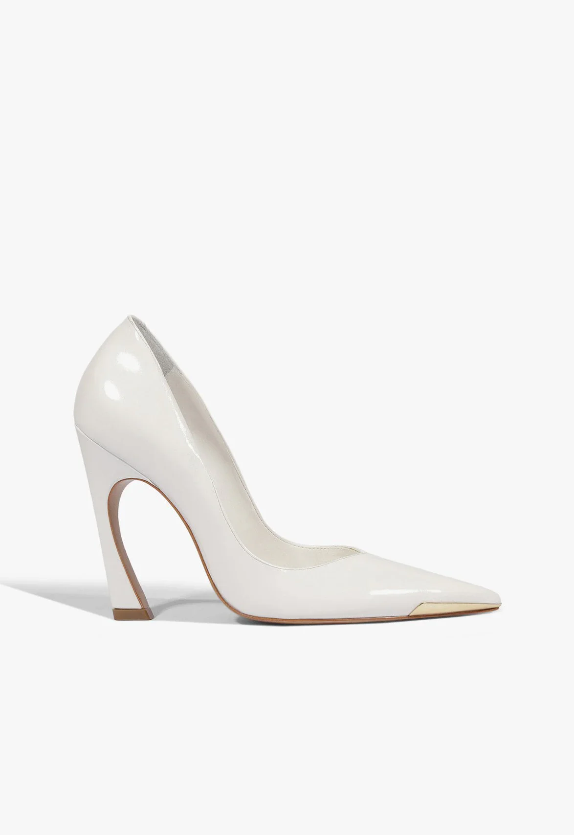 Scarpin Lexi Salto Alto Couro Branca
