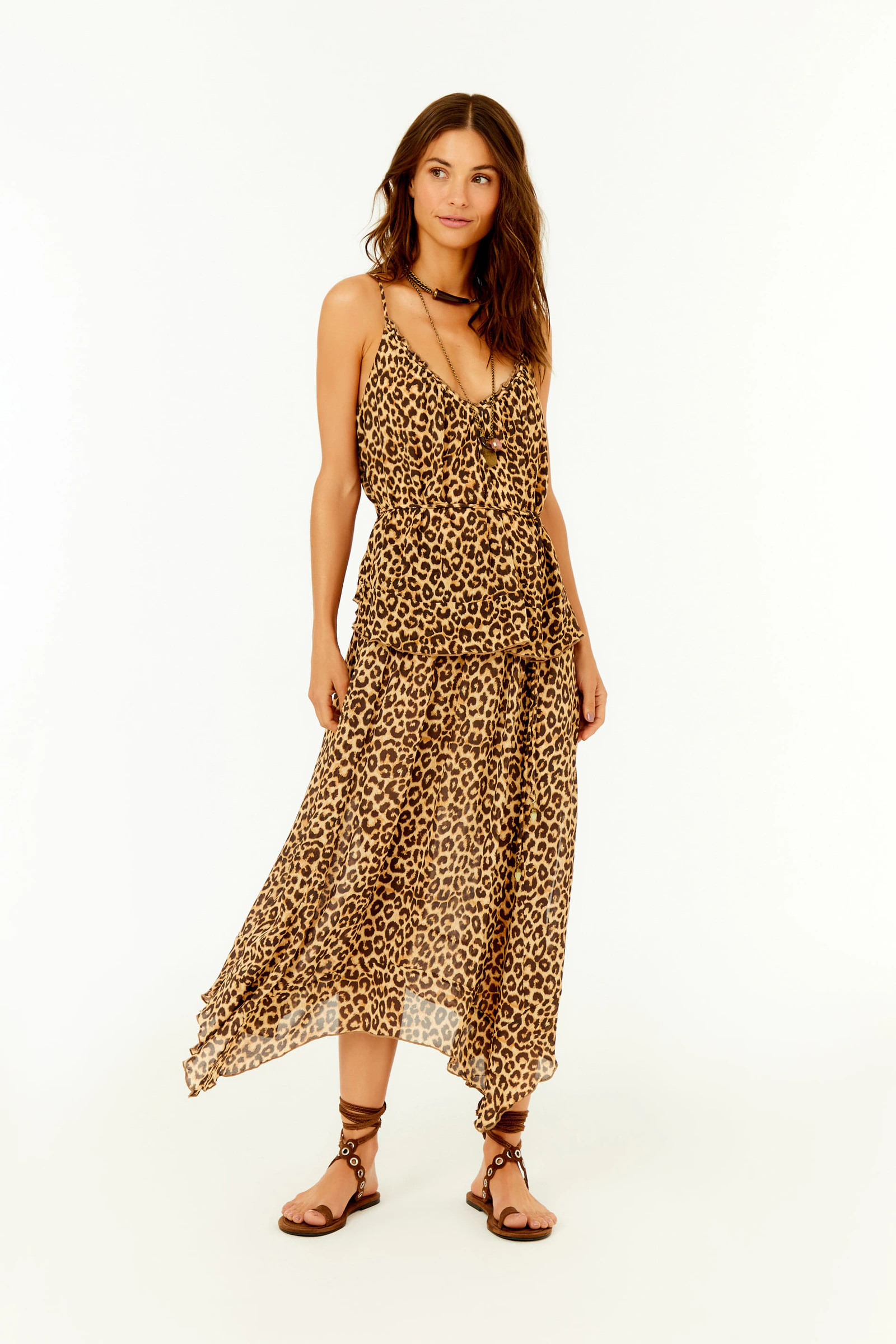 Vestido Midi Ggt Estampa Onça