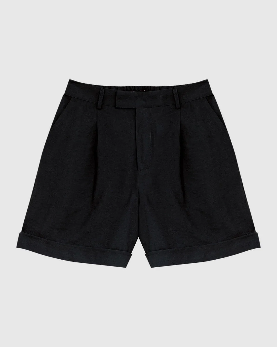 Shorts Feminino Alfaiataria Detalhe Pregas Viscose Sarjada - ENFIM