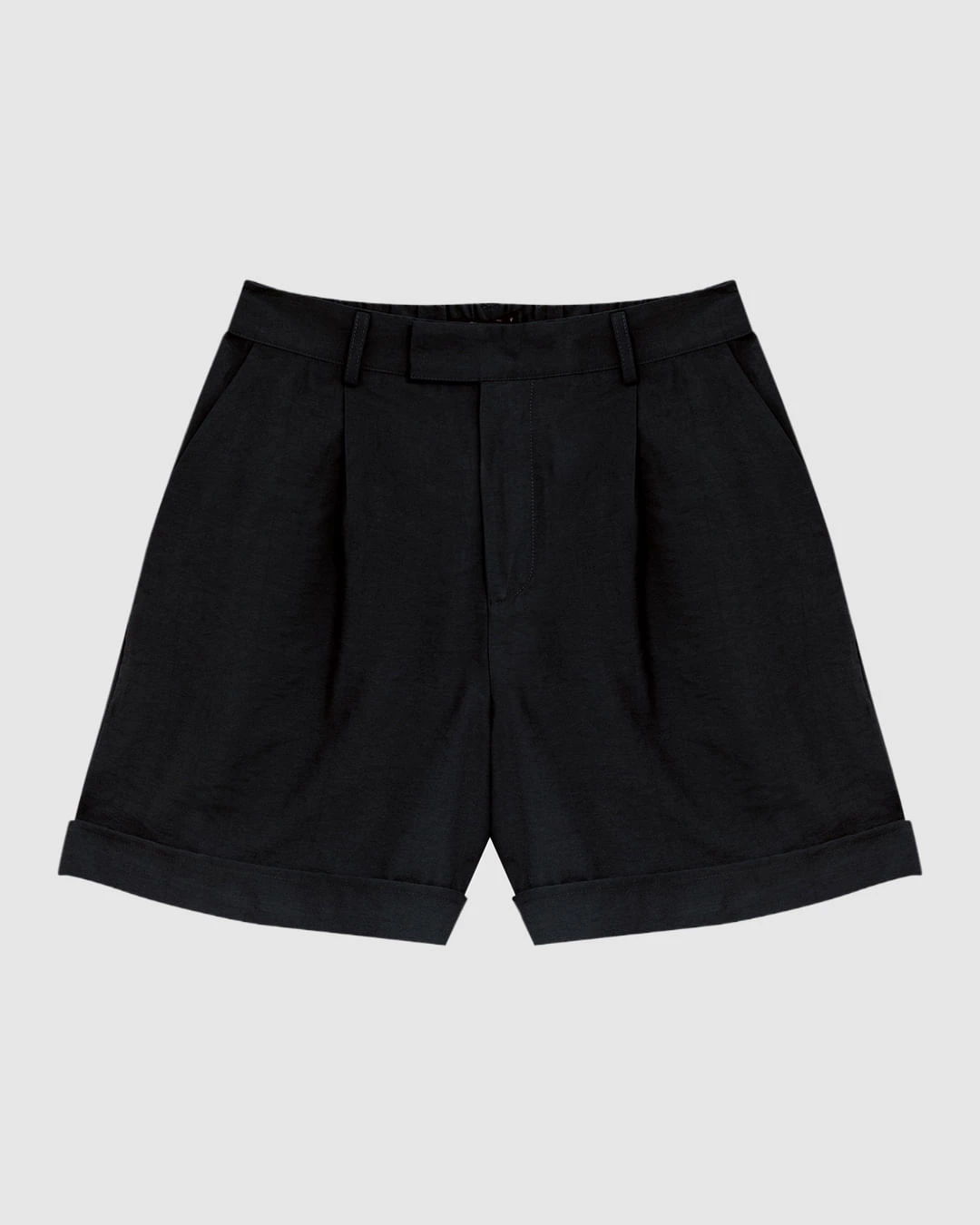 Shorts Feminino Alfaiataria Detalhe Pregas Viscose Sarjada - ENFIM