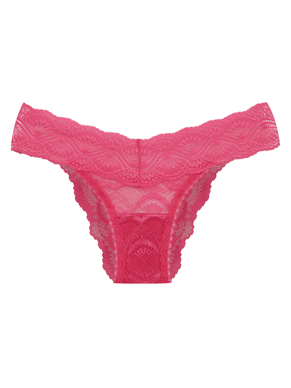 Calcinha Biquíni Renda Shiny Love Rosa Vibrante