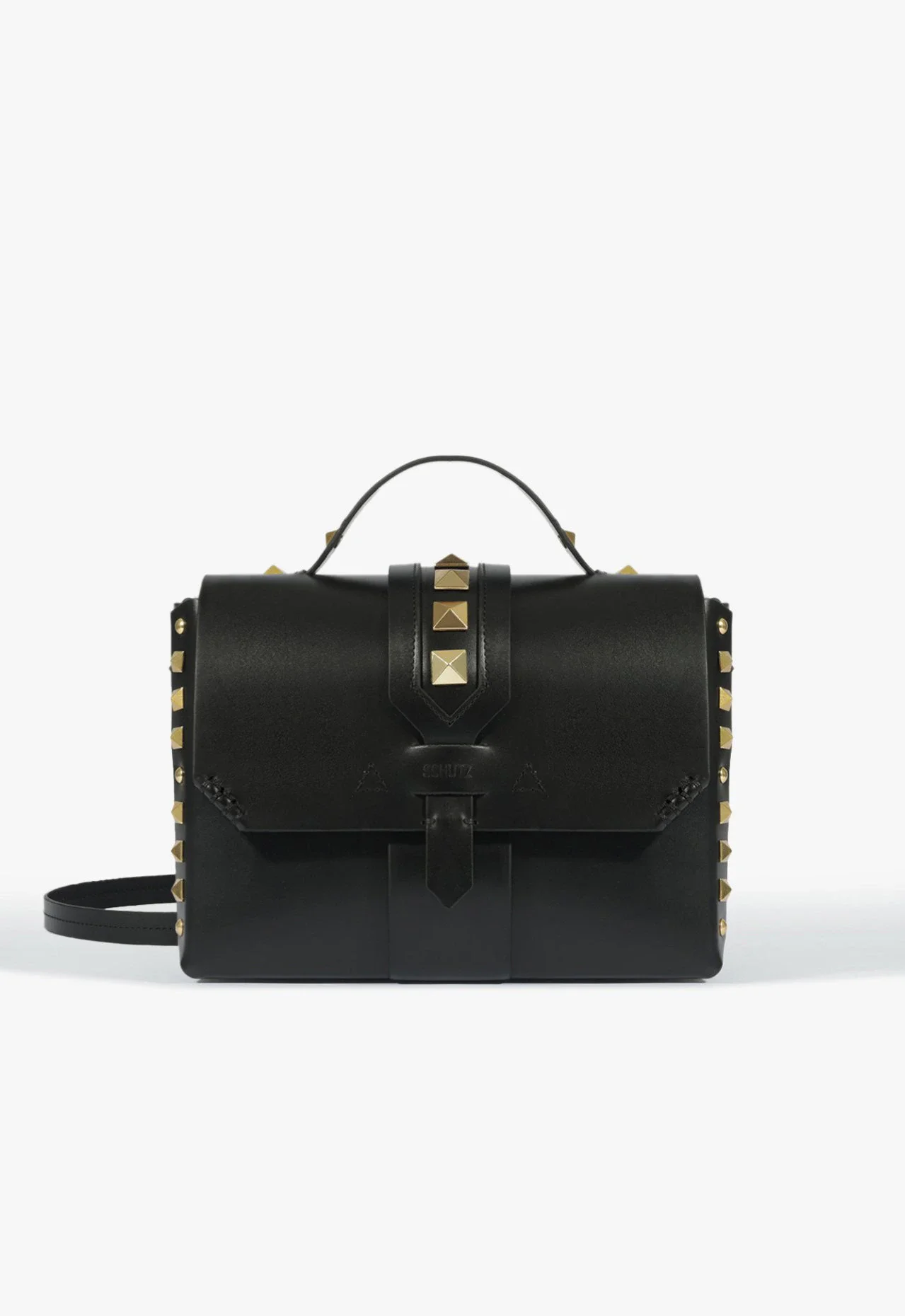 Bolsa Rocker Chic Elegance Couro Preta