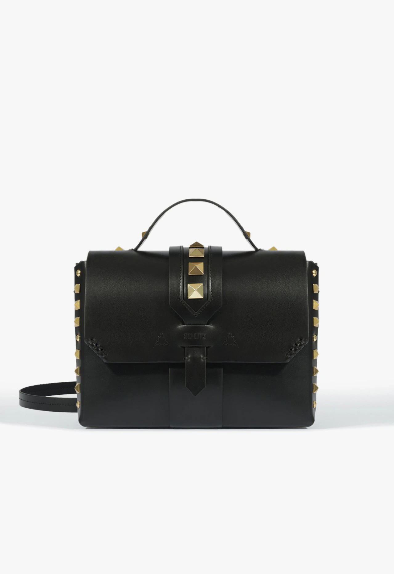 Bolsa Rocker Chic Elegance Couro Preta