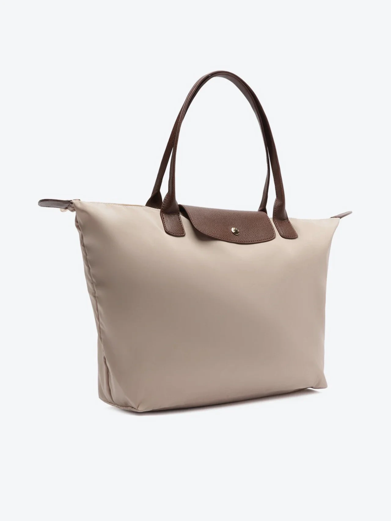 Bolsa Shopping Grande Nylon Botão Branca