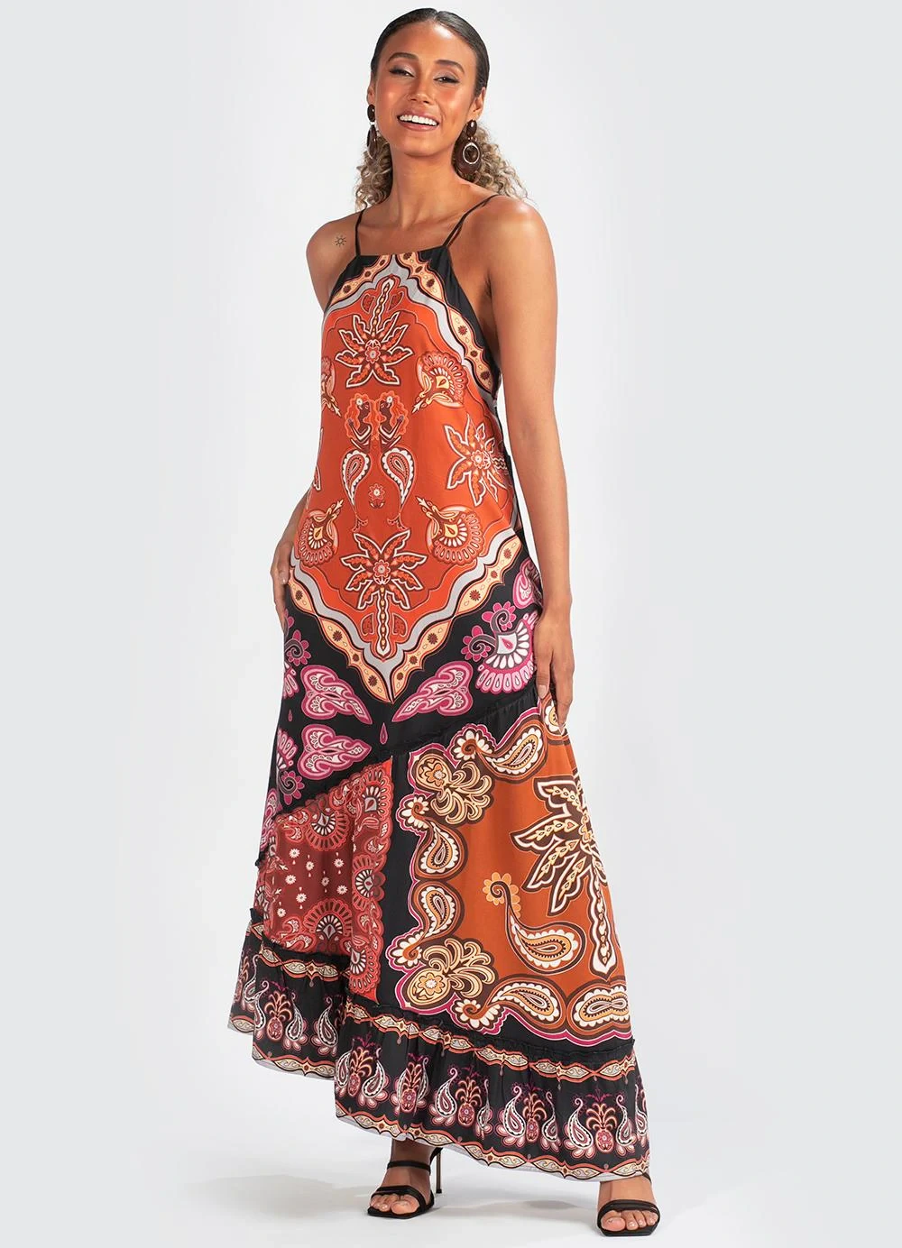 Farm - Vestido Viscose Doce Manha Preto