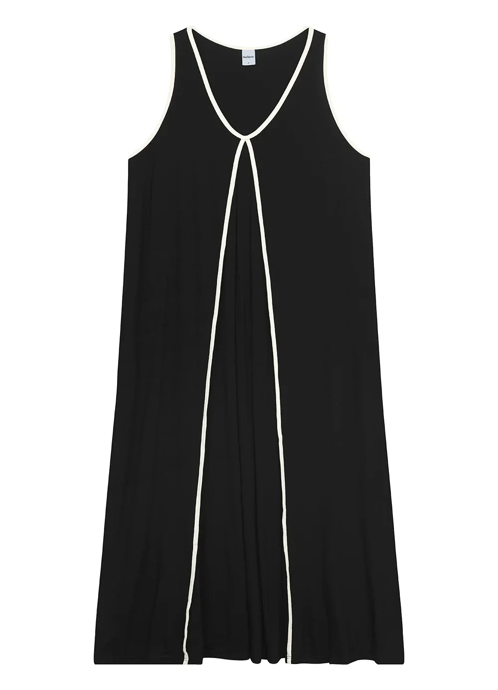 Malwee - Vestido Mídi Evasê Preto