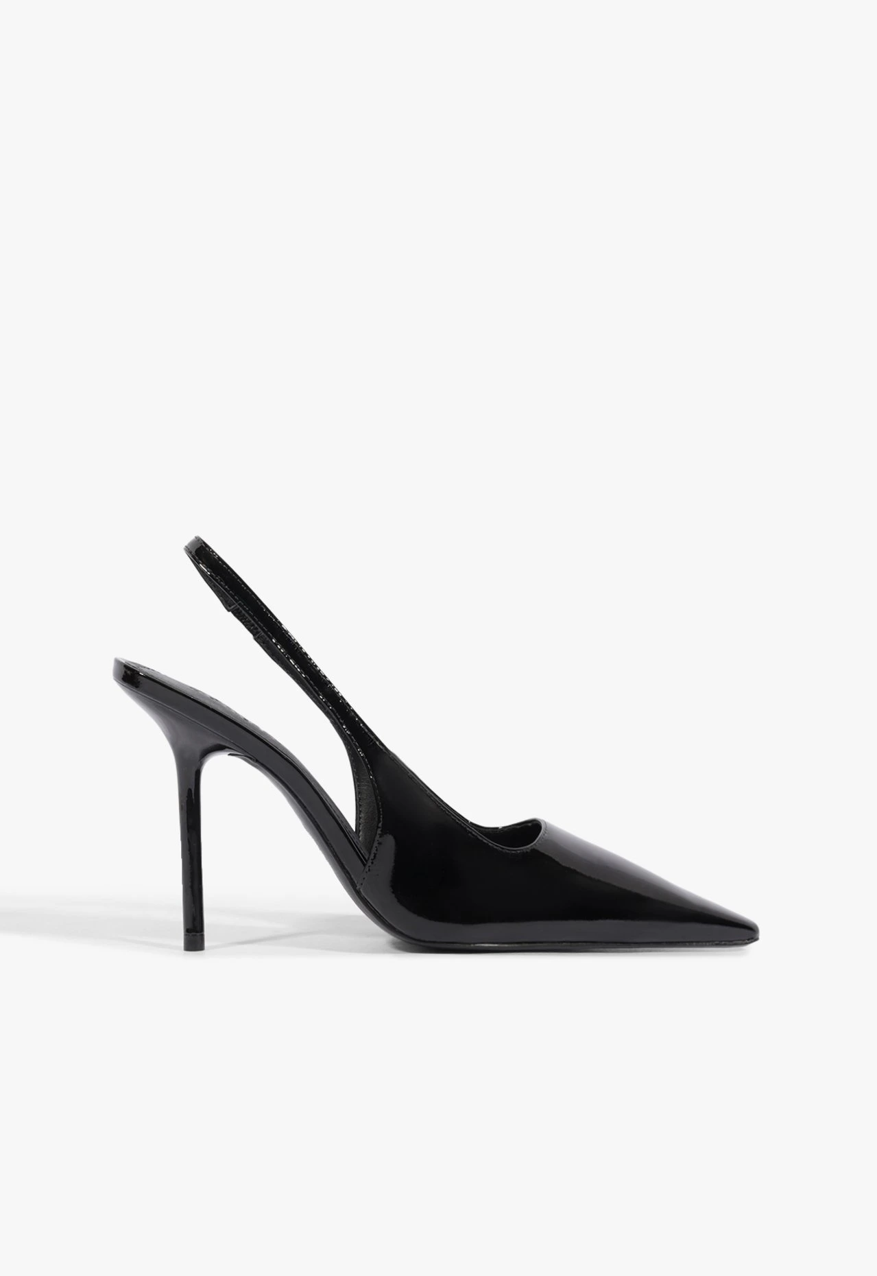 Scarpin Slingback Lucy Couro Preto