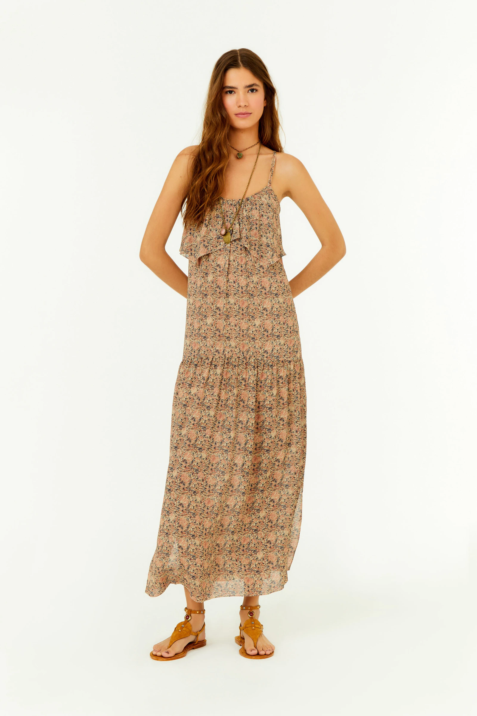 Vestido Midi Ggt Estampa Fable