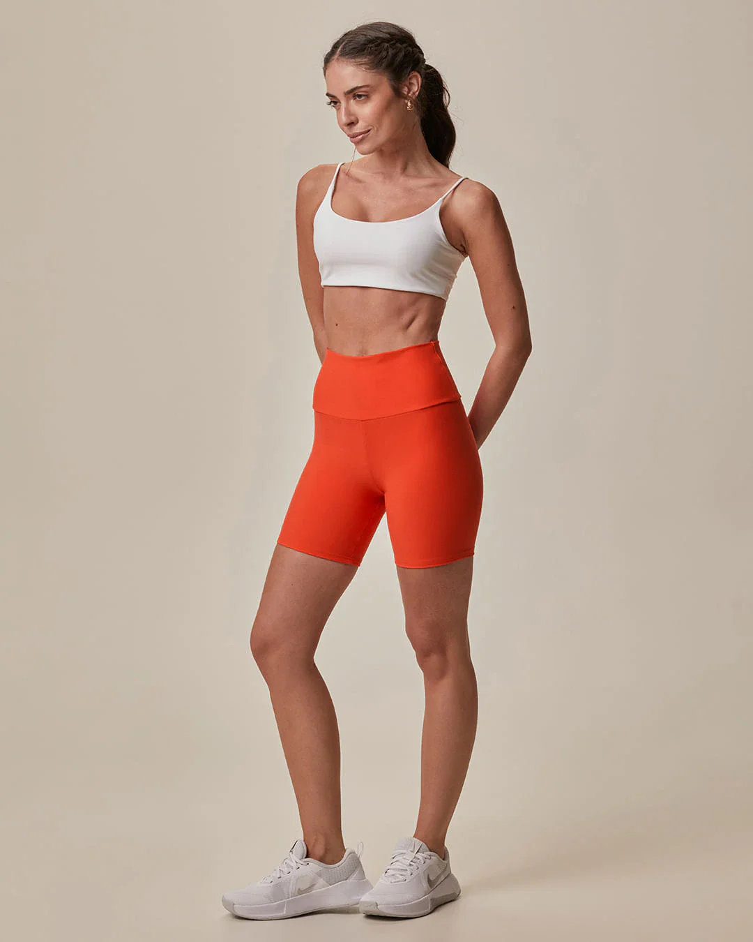 Shorts Esportivo Feminino Justo Em Malha Com Proteção UV50+ Malwee Active
