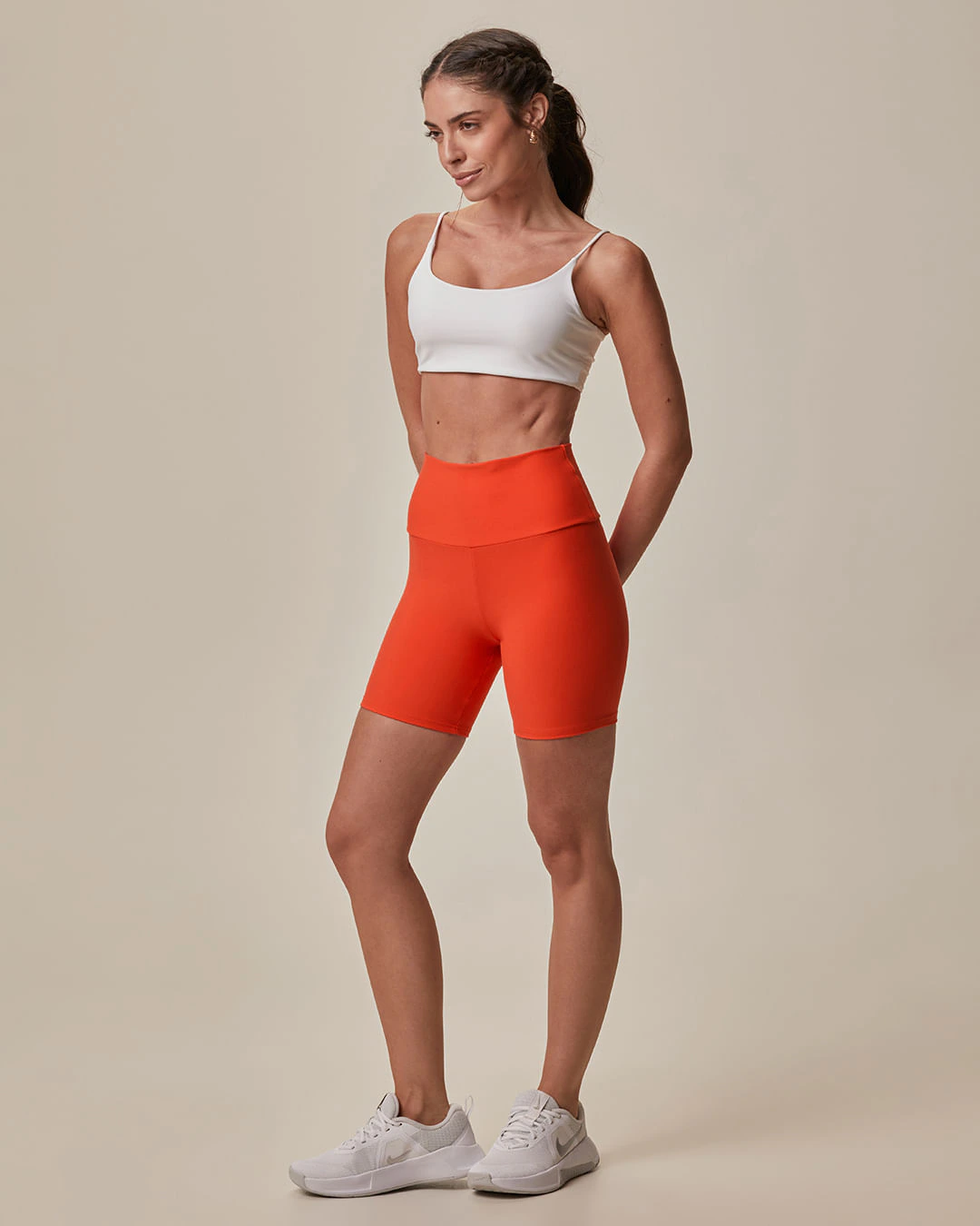 Shorts Esportivo Feminino Justo Em Malha Com Proteção UV50+ Malwee Active