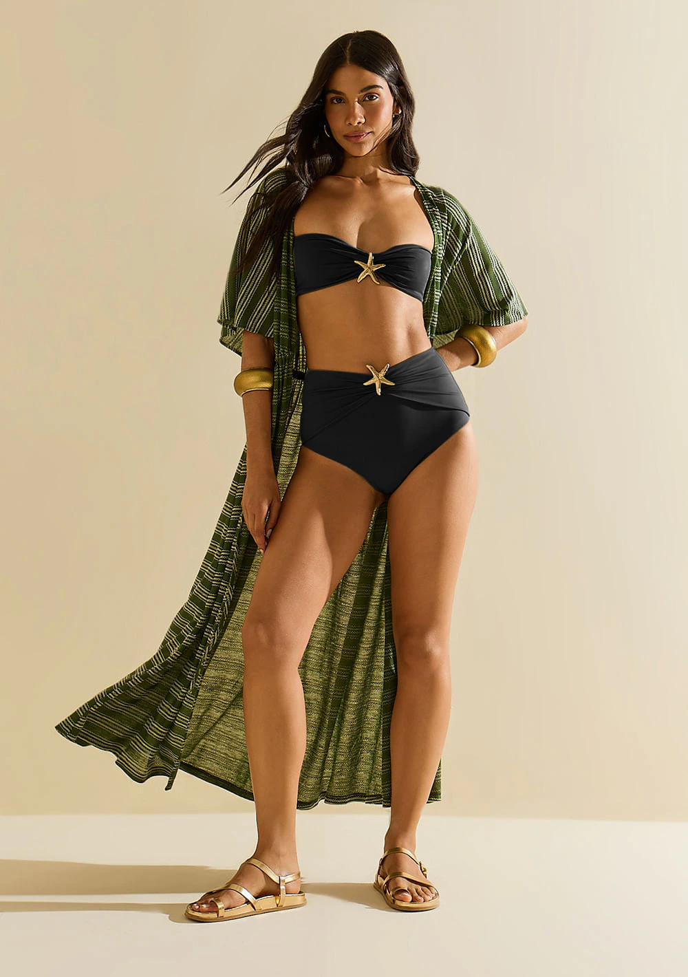 Biquíni Morena Rosa Tomara Que Caia Bojo Removível Calcinha Hot Pants Preto