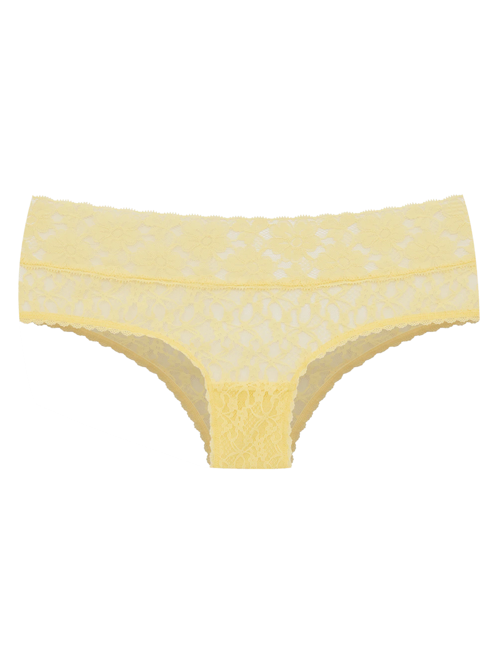 Calcinha Caleçon Renda Sweet Lace Amarelo Banana Crepe