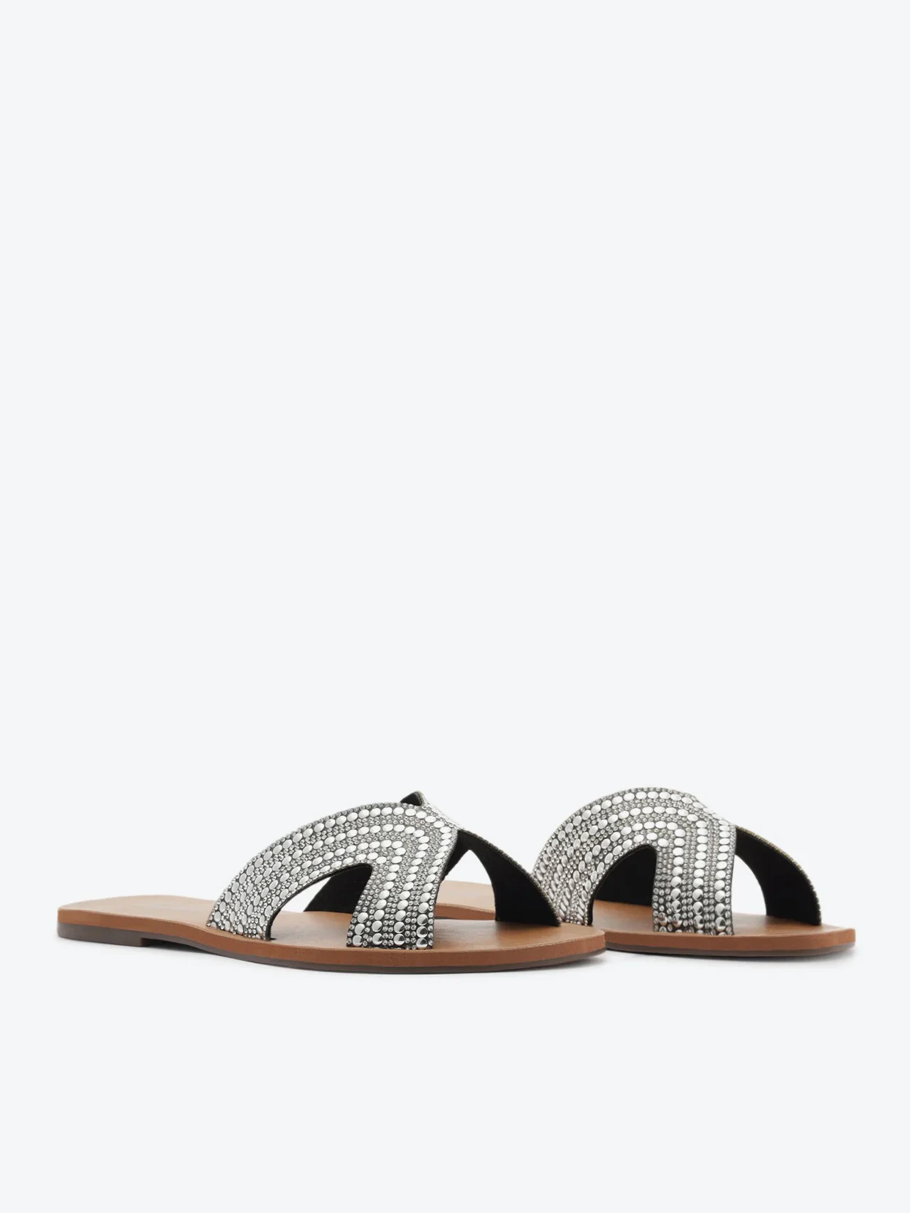 Rasteira Glam Strass Prata