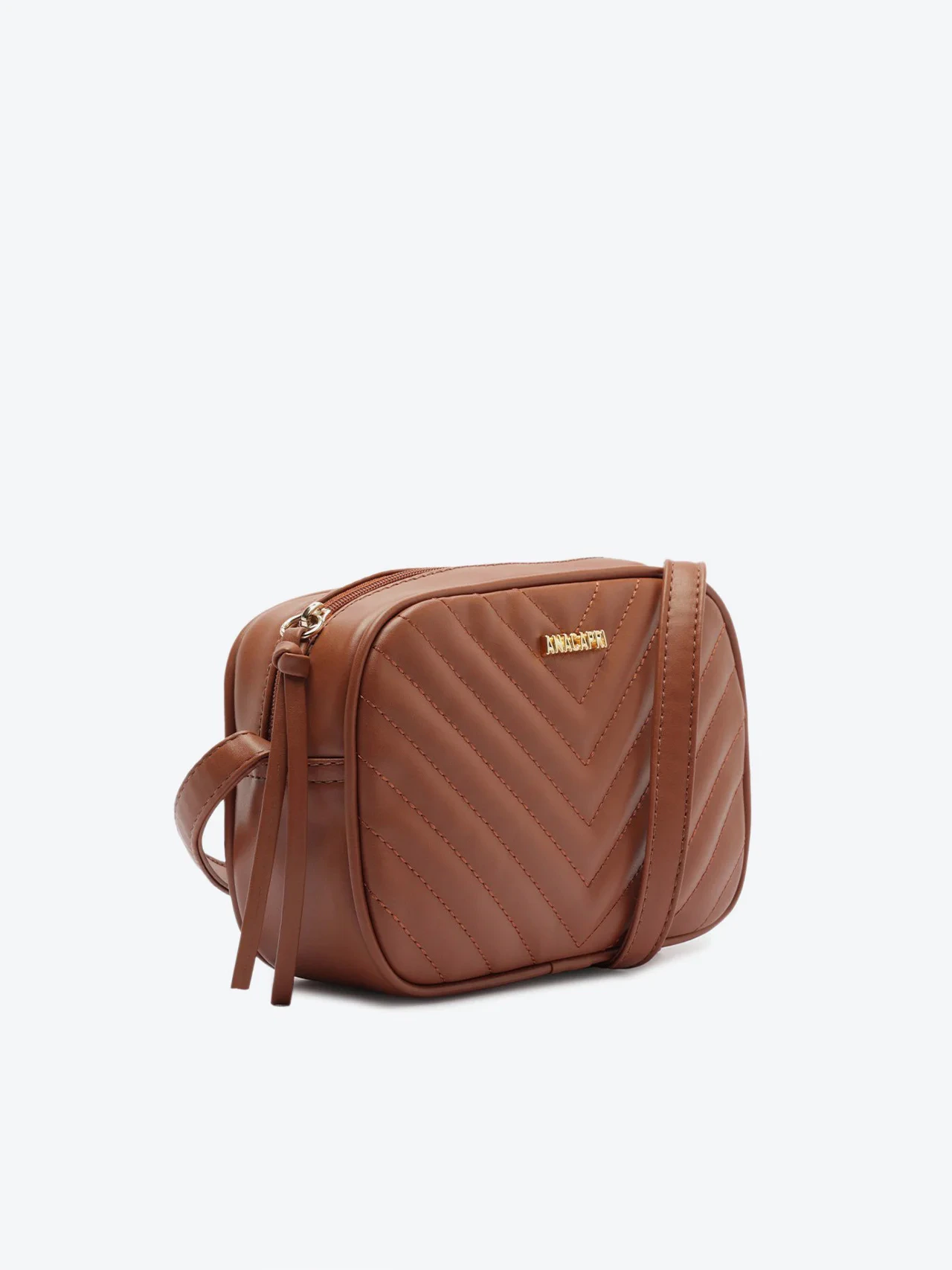 Bolsa Tiracolo Pequena Matelassê Cairo Marrom Escuro