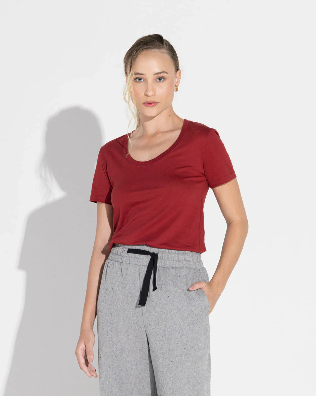 Camiseta Pima Gola U Feminina