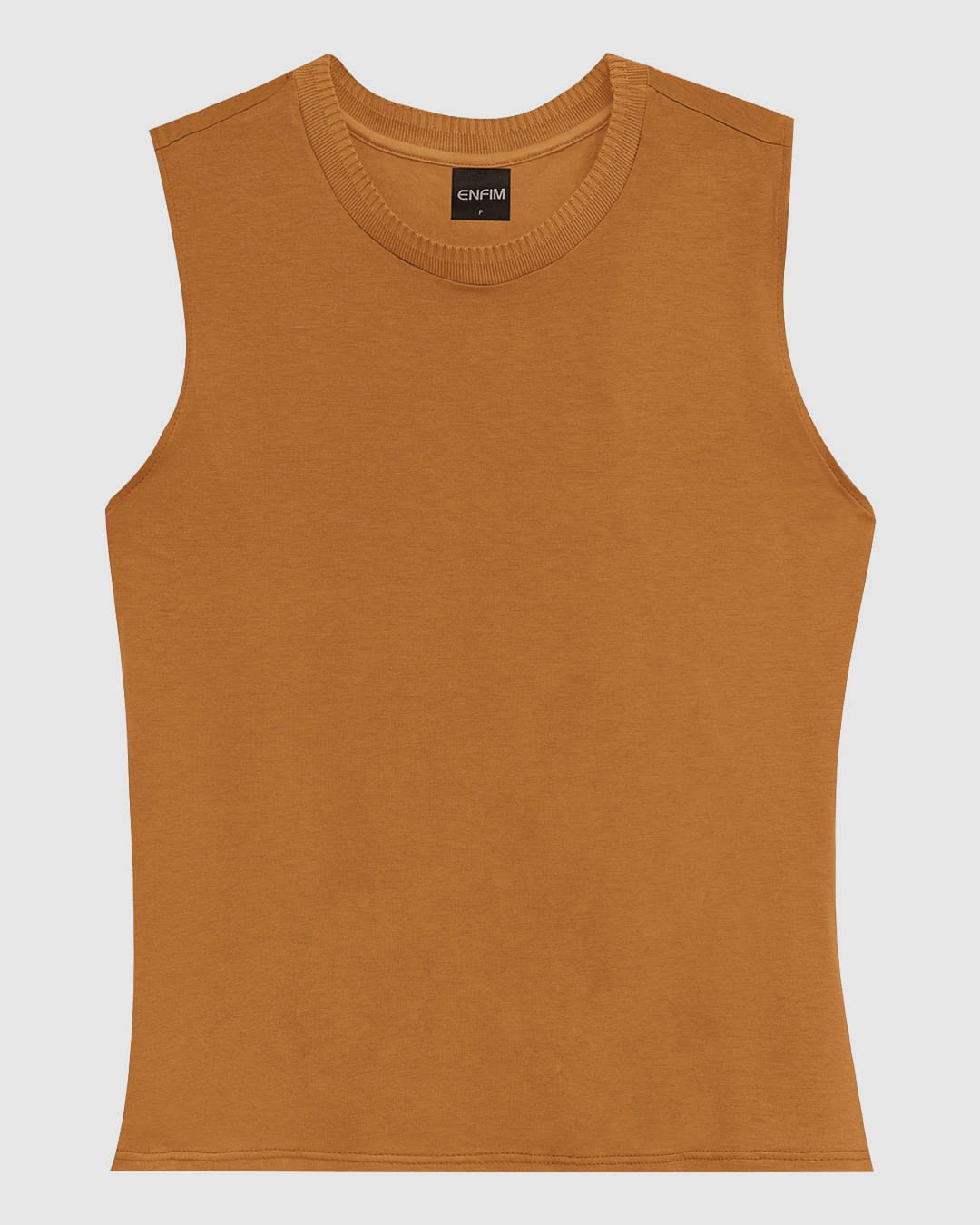 Blusa Básica Feminina Decote Redondo Em Malha Viscose Stretch - ENFIM