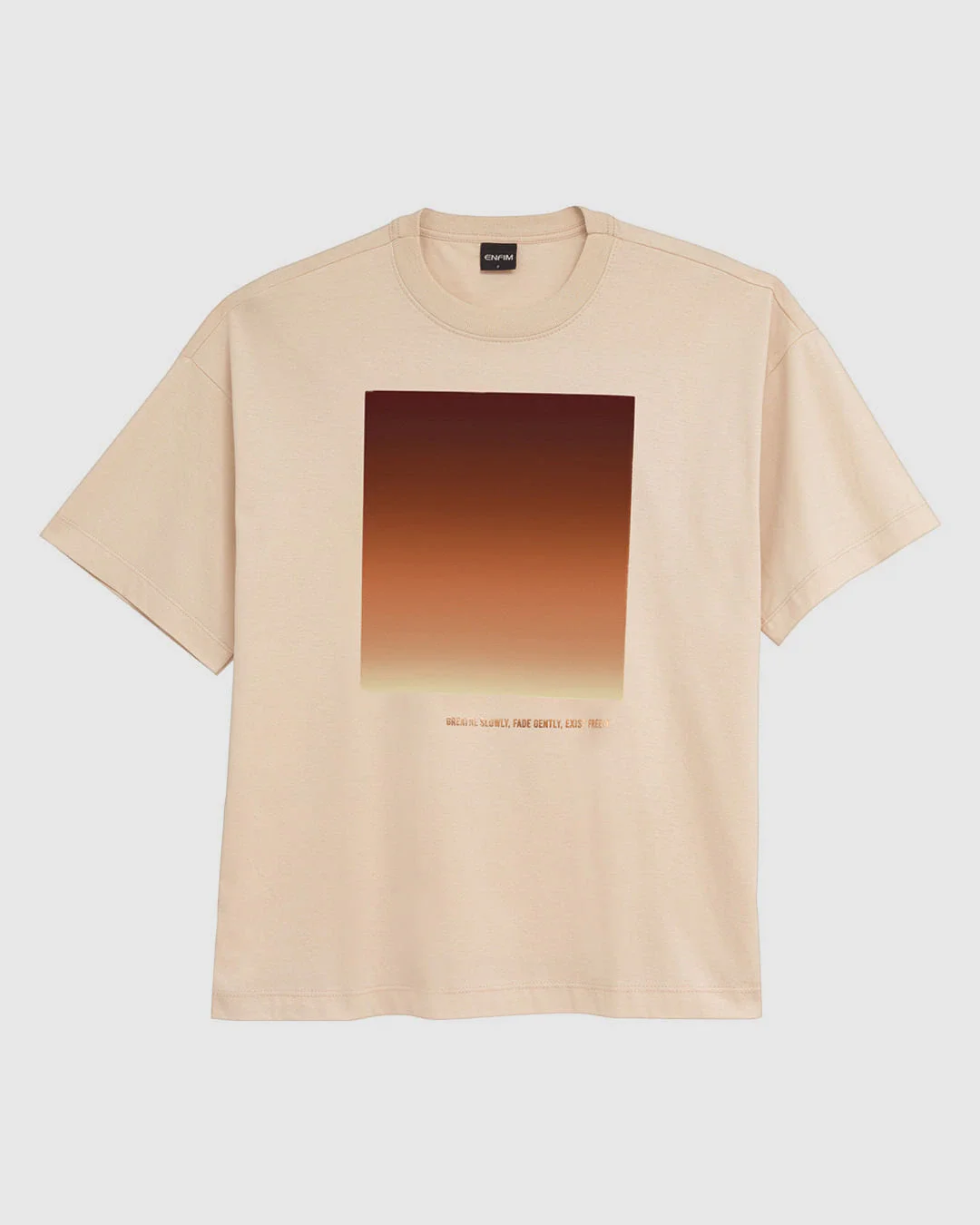 Camiseta Ampla Feminina Breathe Slowly Malha 100% Algodão - ENFIM