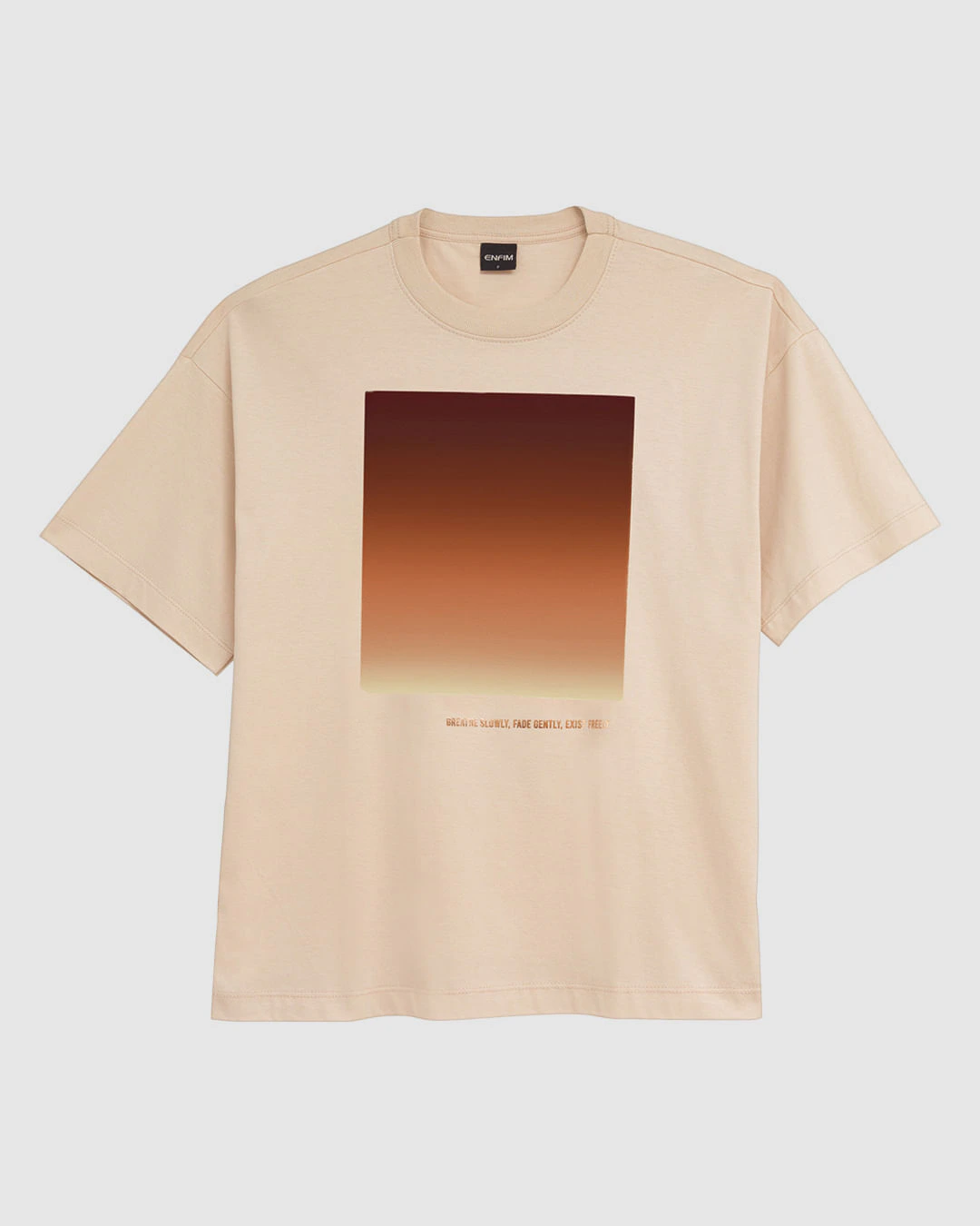 Camiseta Ampla Feminina Breathe Slowly Malha 100% Algodão - ENFIM