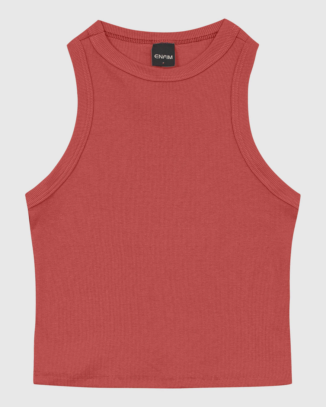 Regata Feminina Decote Halter Neck Em Ribana - ENFIM