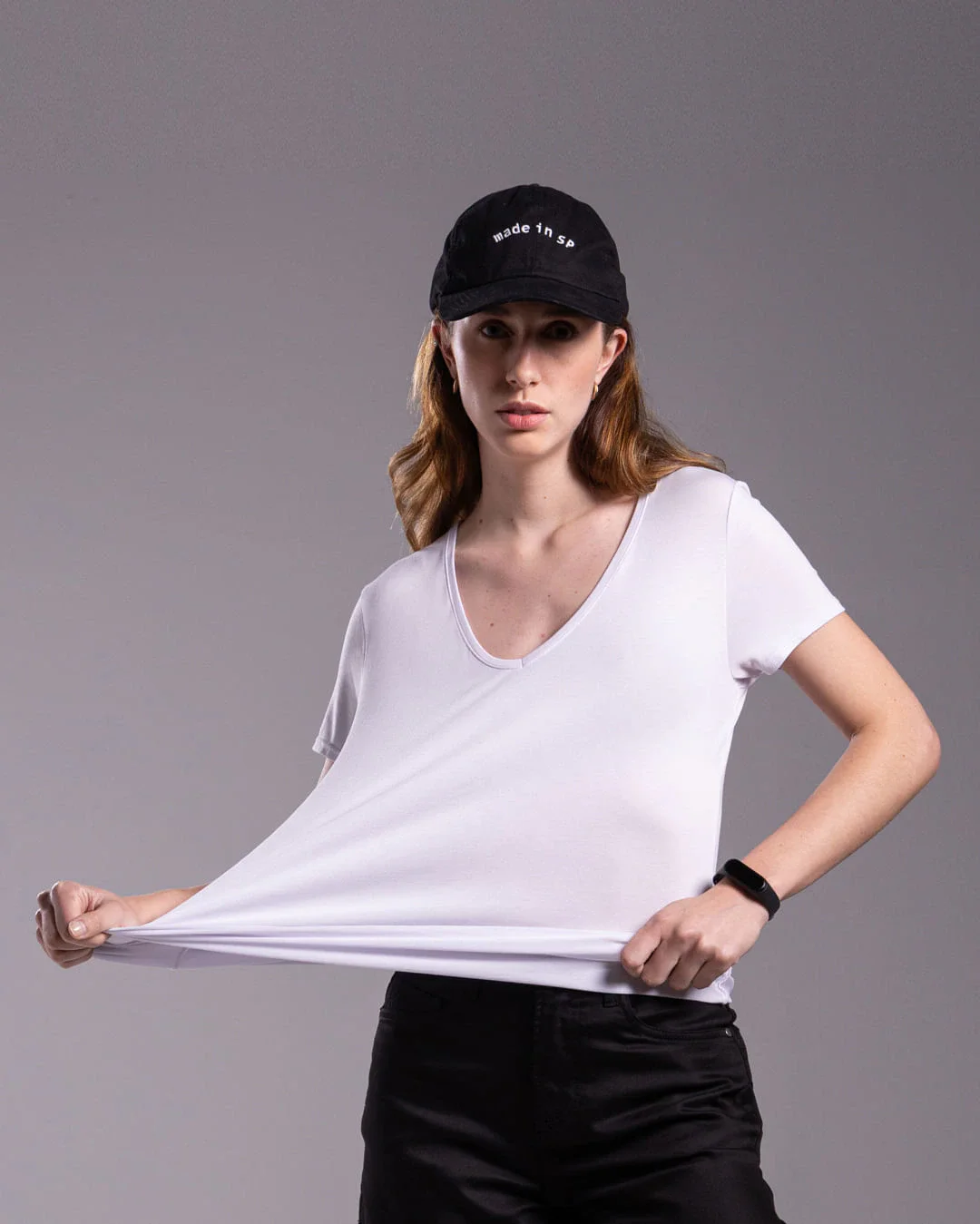 Tech T-Shirt Modal Gola V Feminina - BASICAMENTE
