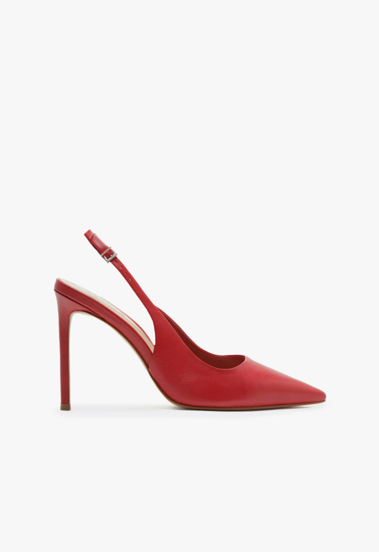 Scarpin Slingback Velara Couro Vermelho
