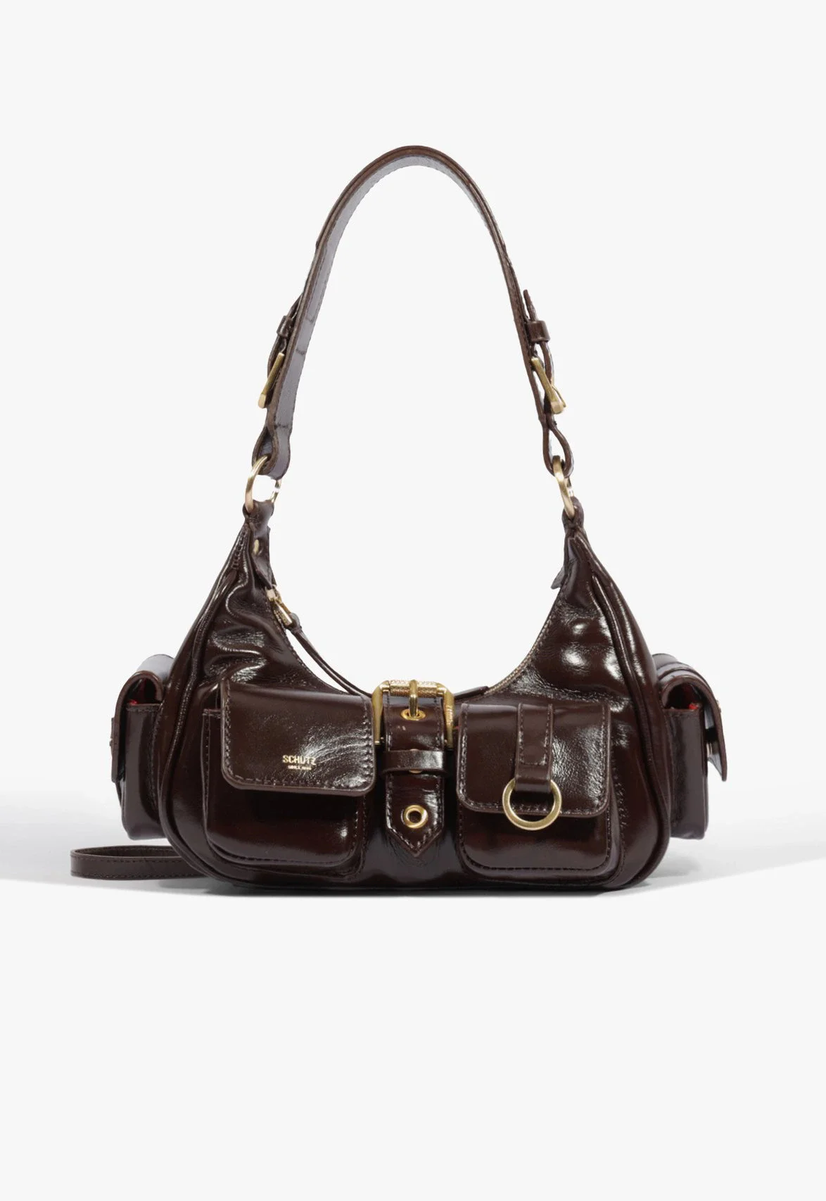Bolsa Hobo Mini Lilo Média Couro Marrom