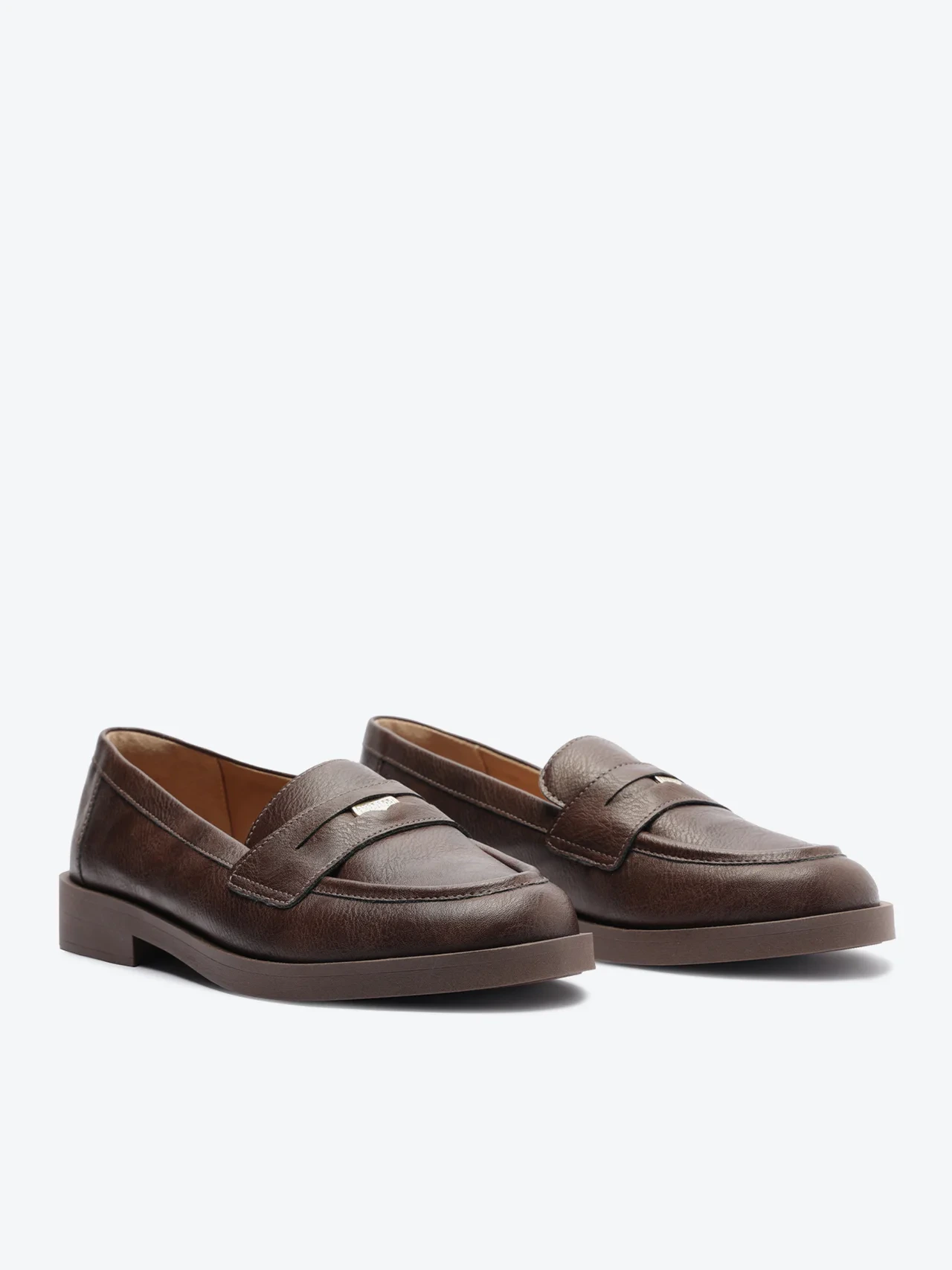 Mocassim Salto Baixo Liso Cacau